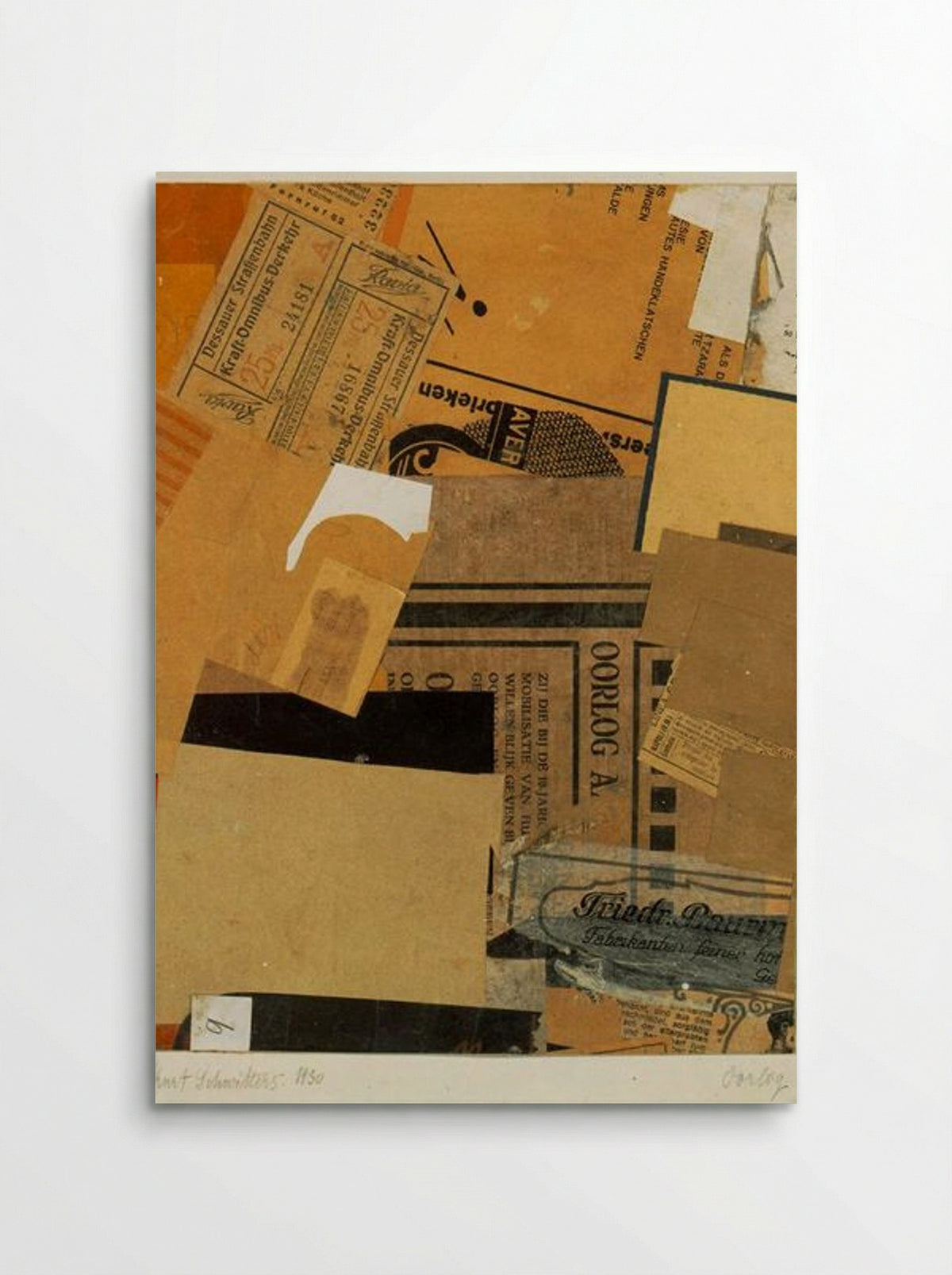 Oorlog - Kurt Schwitters - Poster