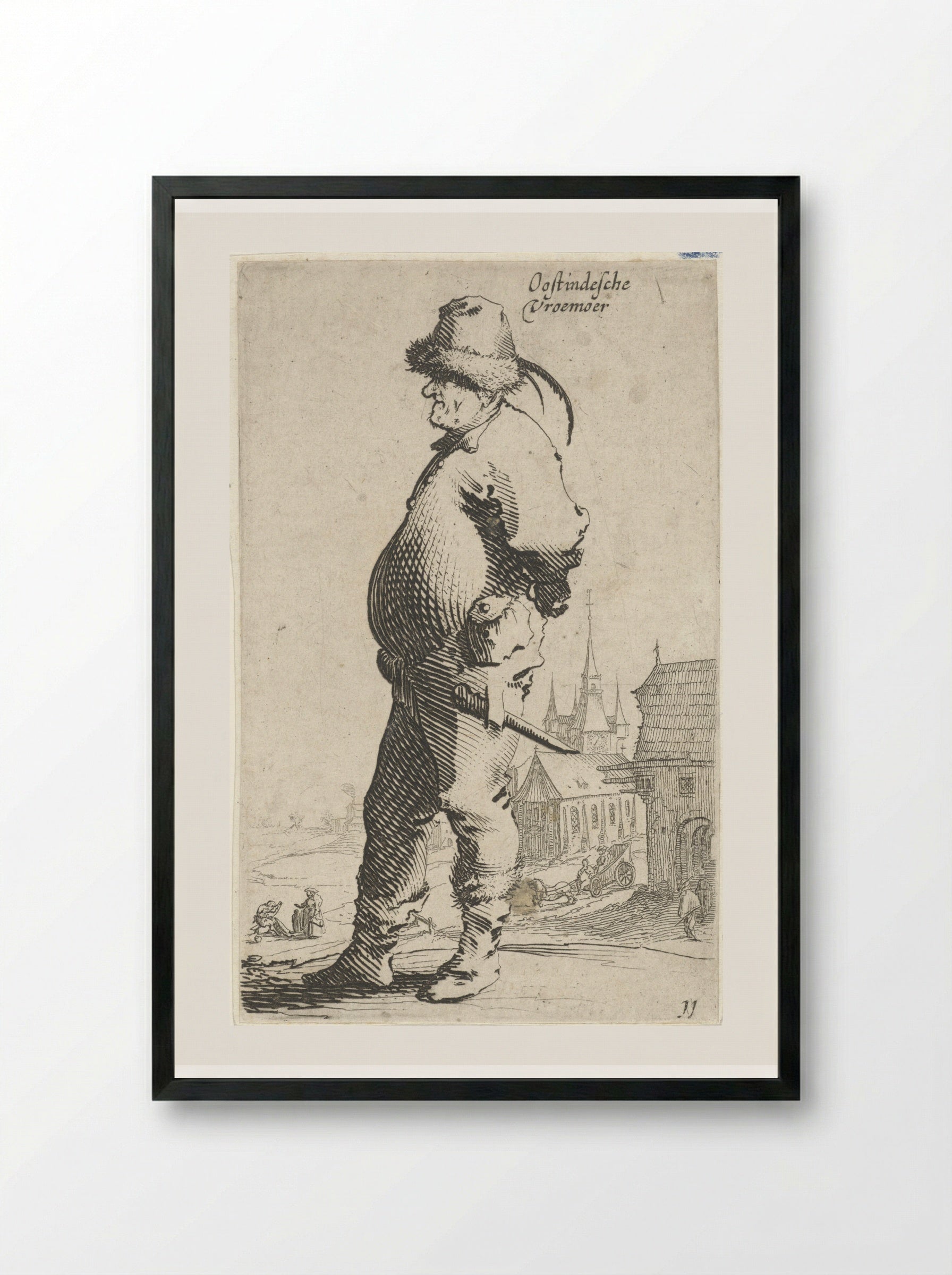 Oostindesche Vroemoer - Salomon Savery - Framed Print Black