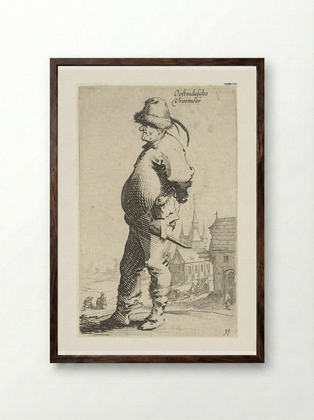 Oostindesche Vroemoer - Salomon Savery - Framed Print Dark Wood