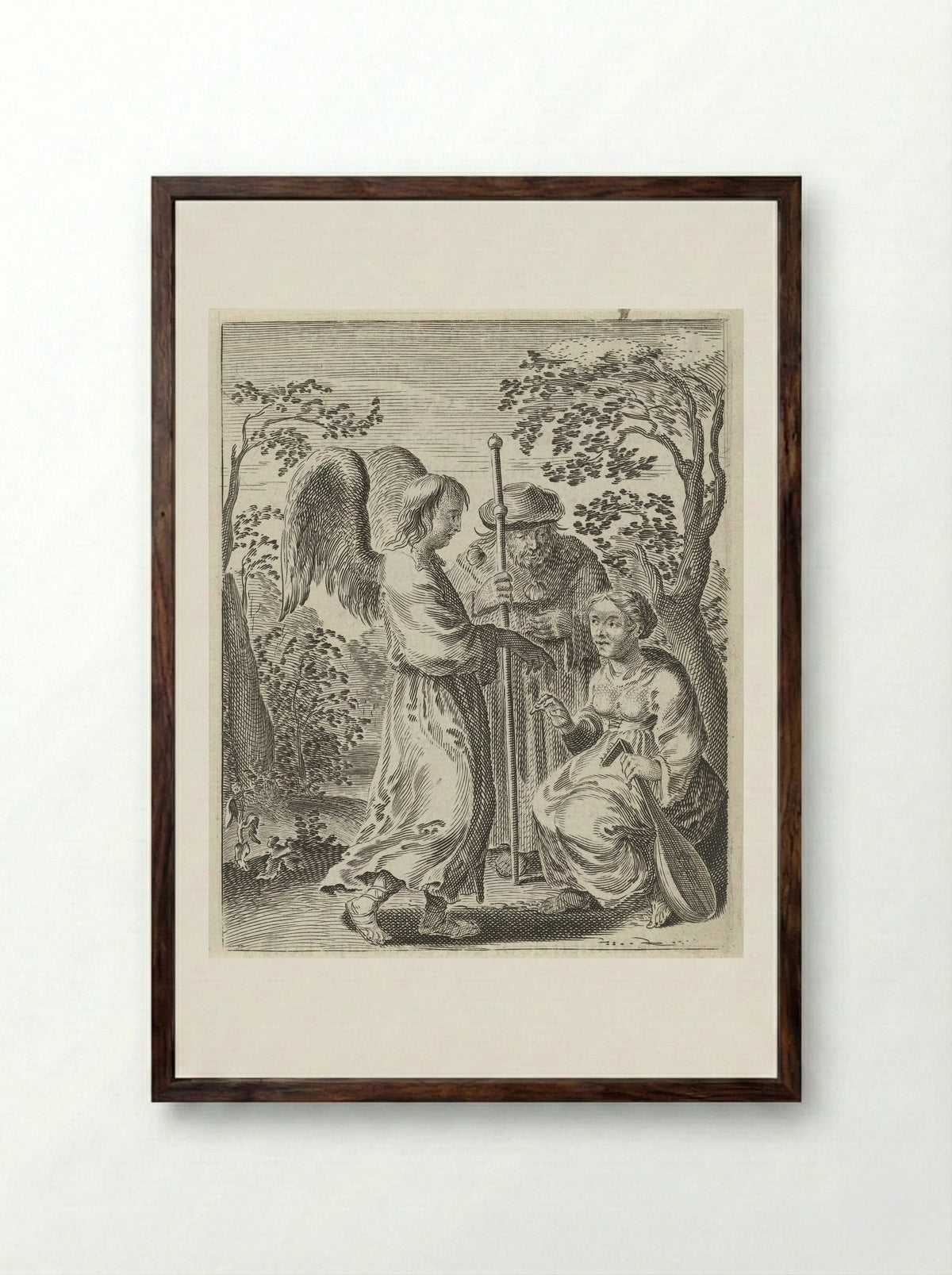 Opdracht tot lofzang in een vreemd land - Pieter Nolpe - Framed Print Dark Wood