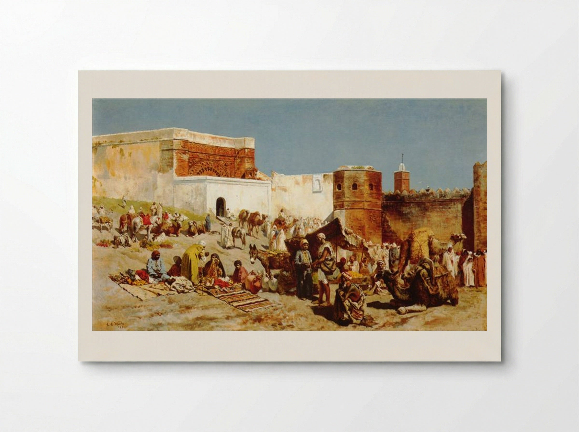 Open Market, Morocco - Edwin Lord Weeks - Poster