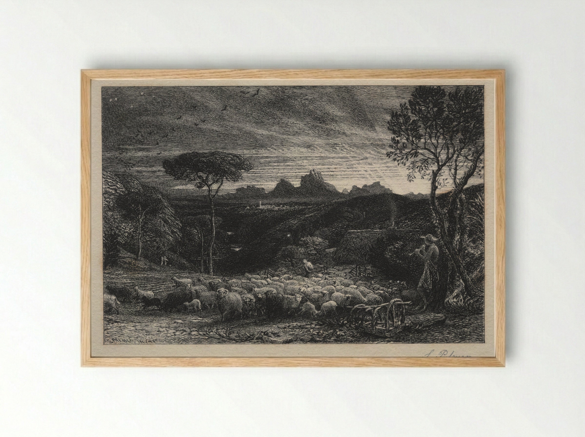 Opening the Fold - Samuel Palmer - Framed Print Wood