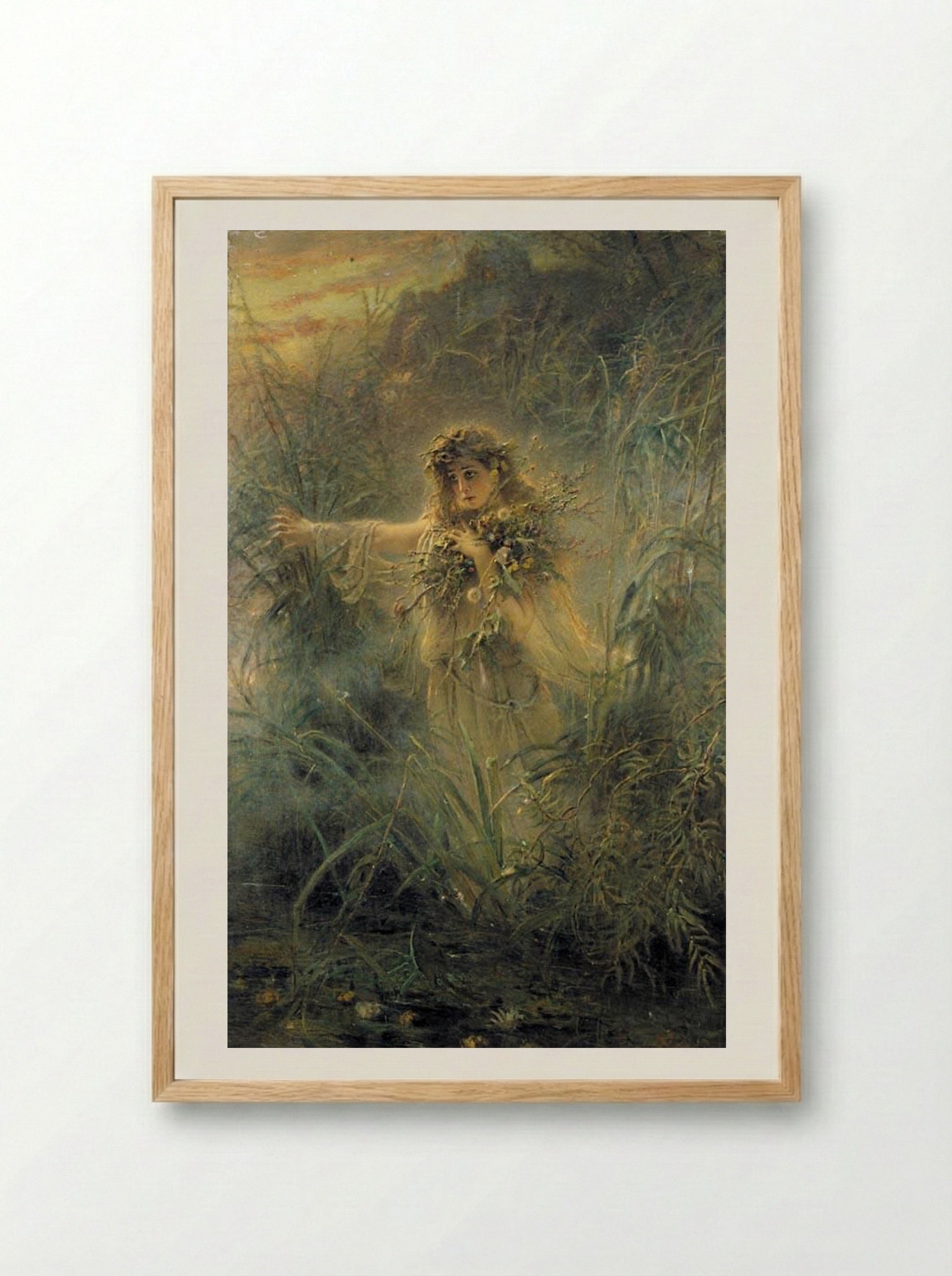 Ophelia - Konstantin Makovsky - Framed Print Wood