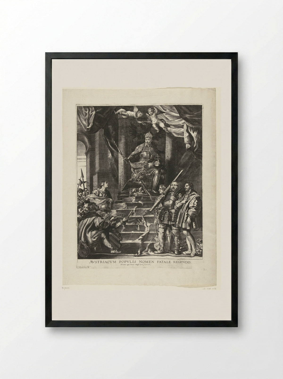 Opstandige Duitse vorsten overwonnen door keizer Karel V - Adriaen Possemiers - Framed Print Black