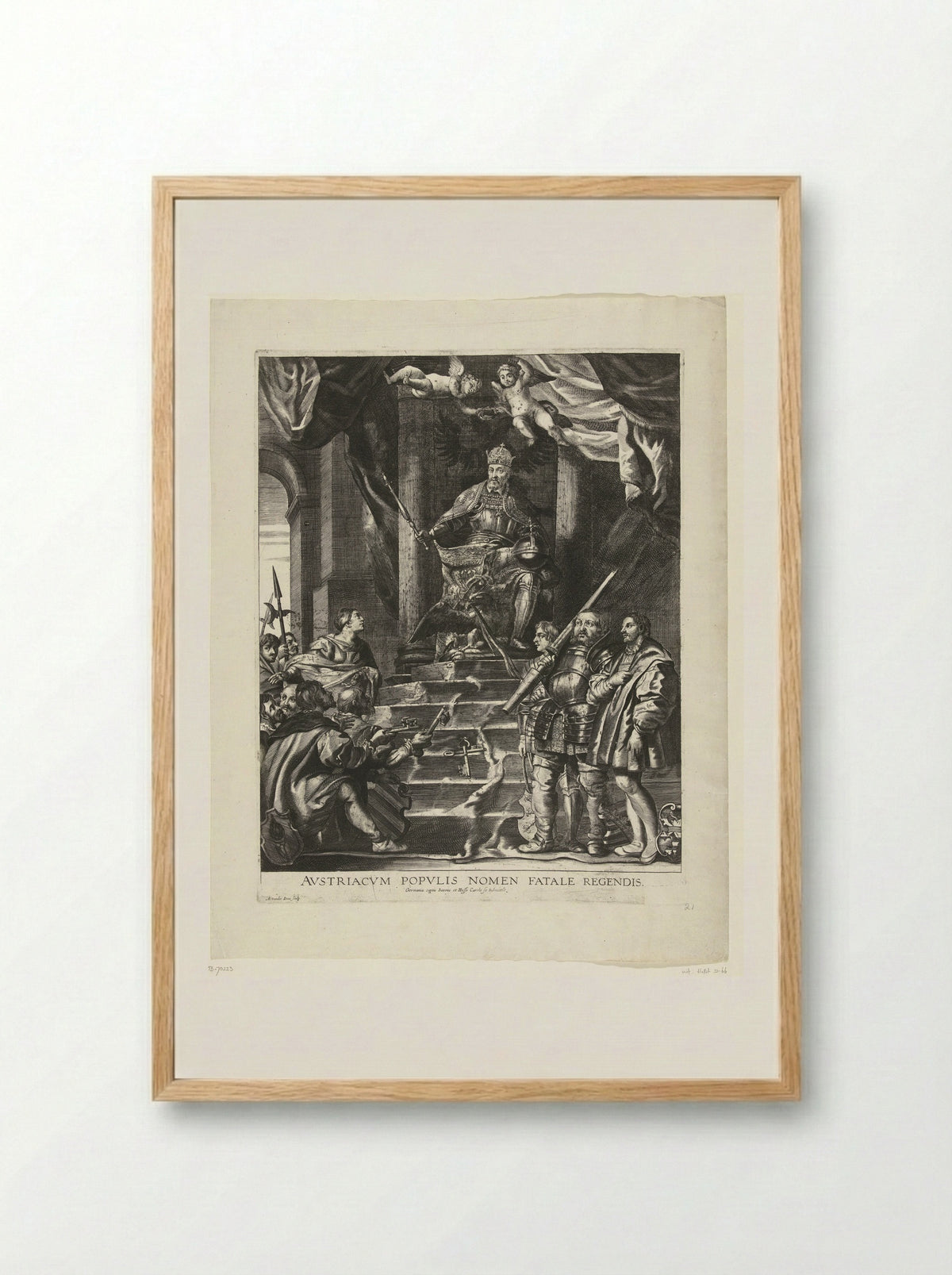 Opstandige Duitse vorsten overwonnen door keizer Karel V - Adriaen Possemiers - Framed Print Wood