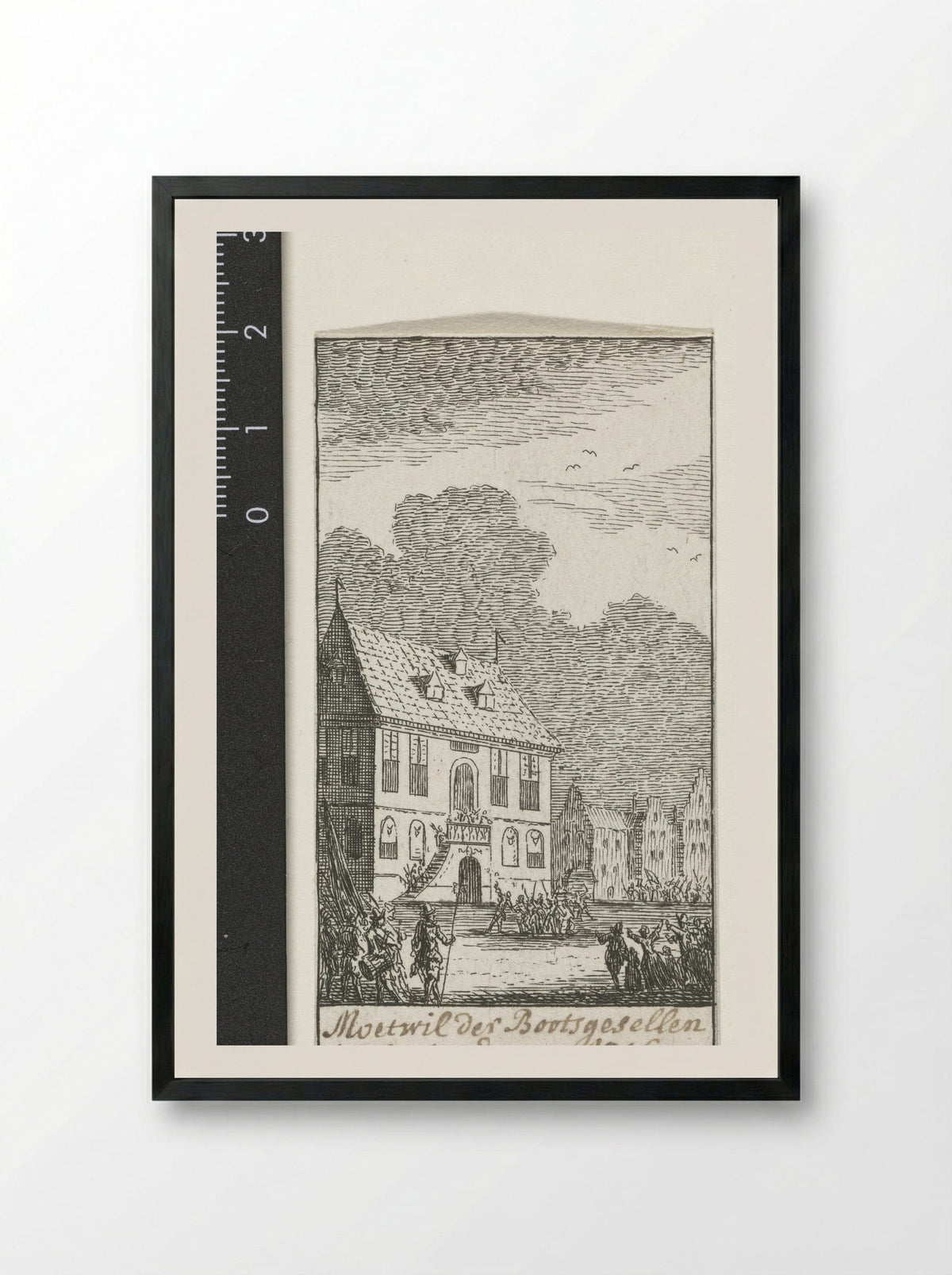 Opstandige scheepsbemanning te Amsterdam, 1629 - Simon Fokke - Framed Print Black