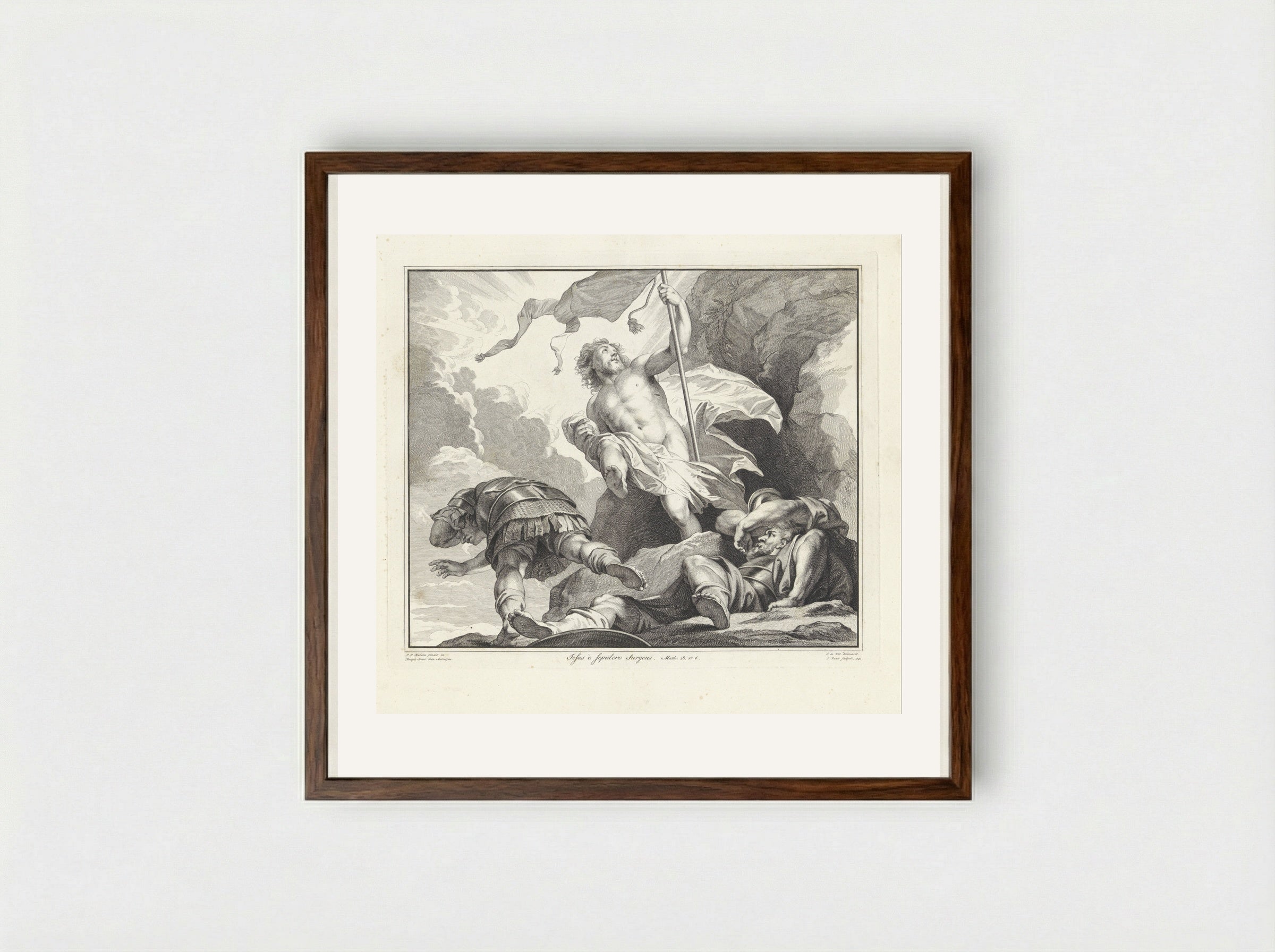 Opstanding van Christus - Jan Punt - Framed Print Dark Wood