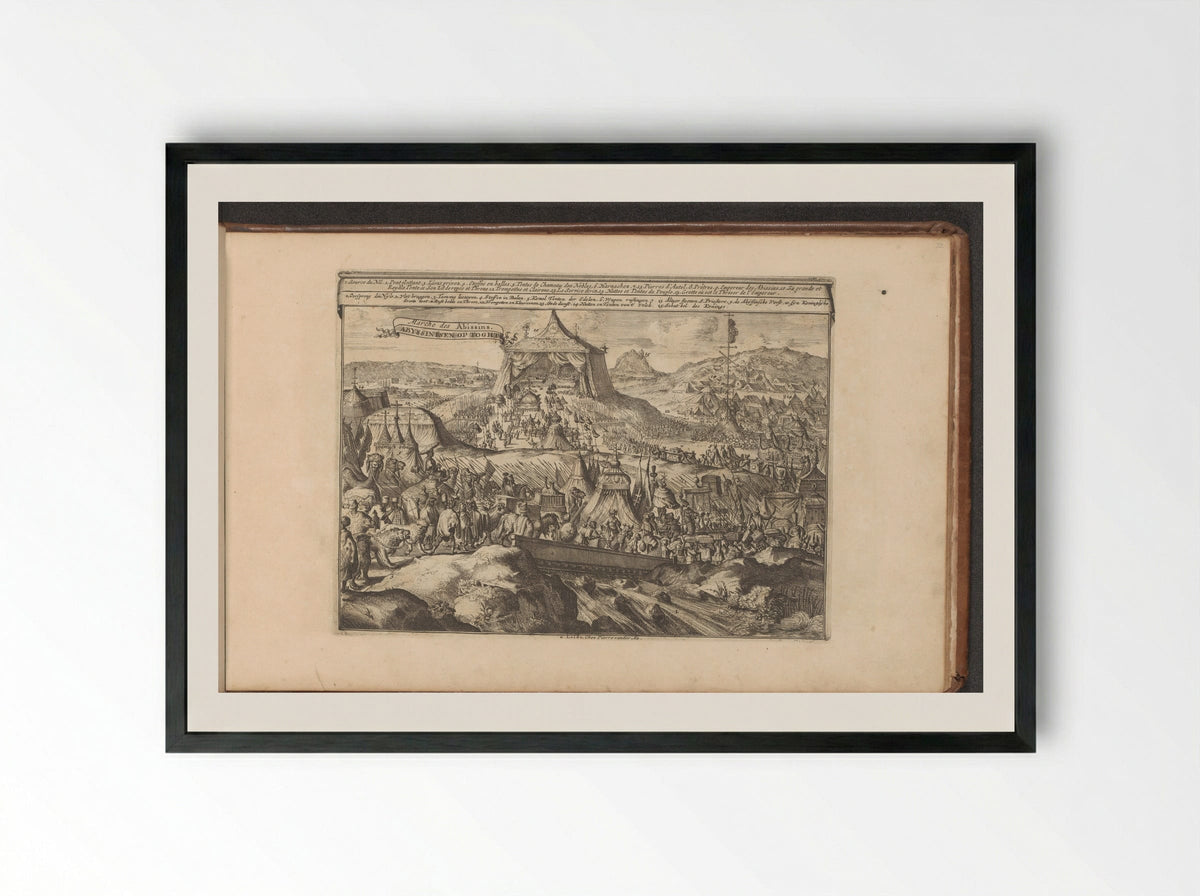 Optocht van Abessijnen - Romeyn de Hooghe - Framed Print Black