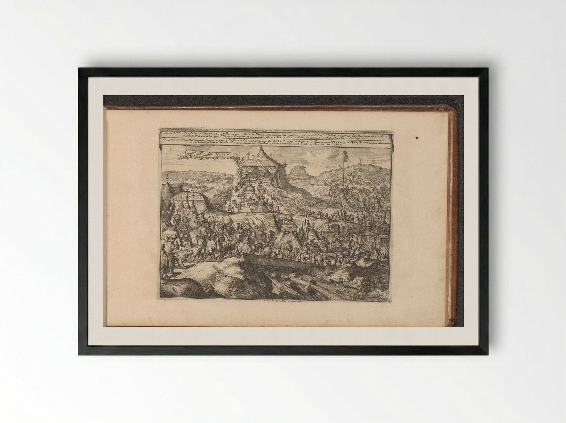 Optocht van Abessijnen - Romeyn de Hooghe - Framed Print Black
