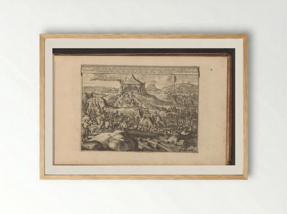 Optocht van Abessijnen - Romeyn de Hooghe - Framed Print Wood