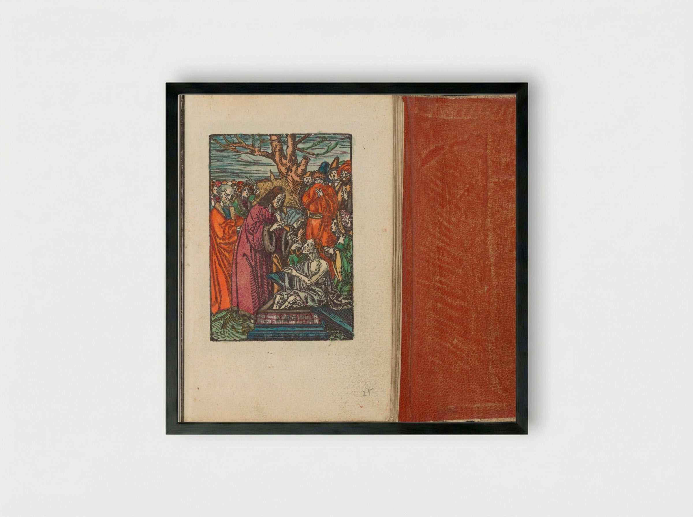 Opwekking van Lazarus - Doen Pietersz. - Framed Print Black