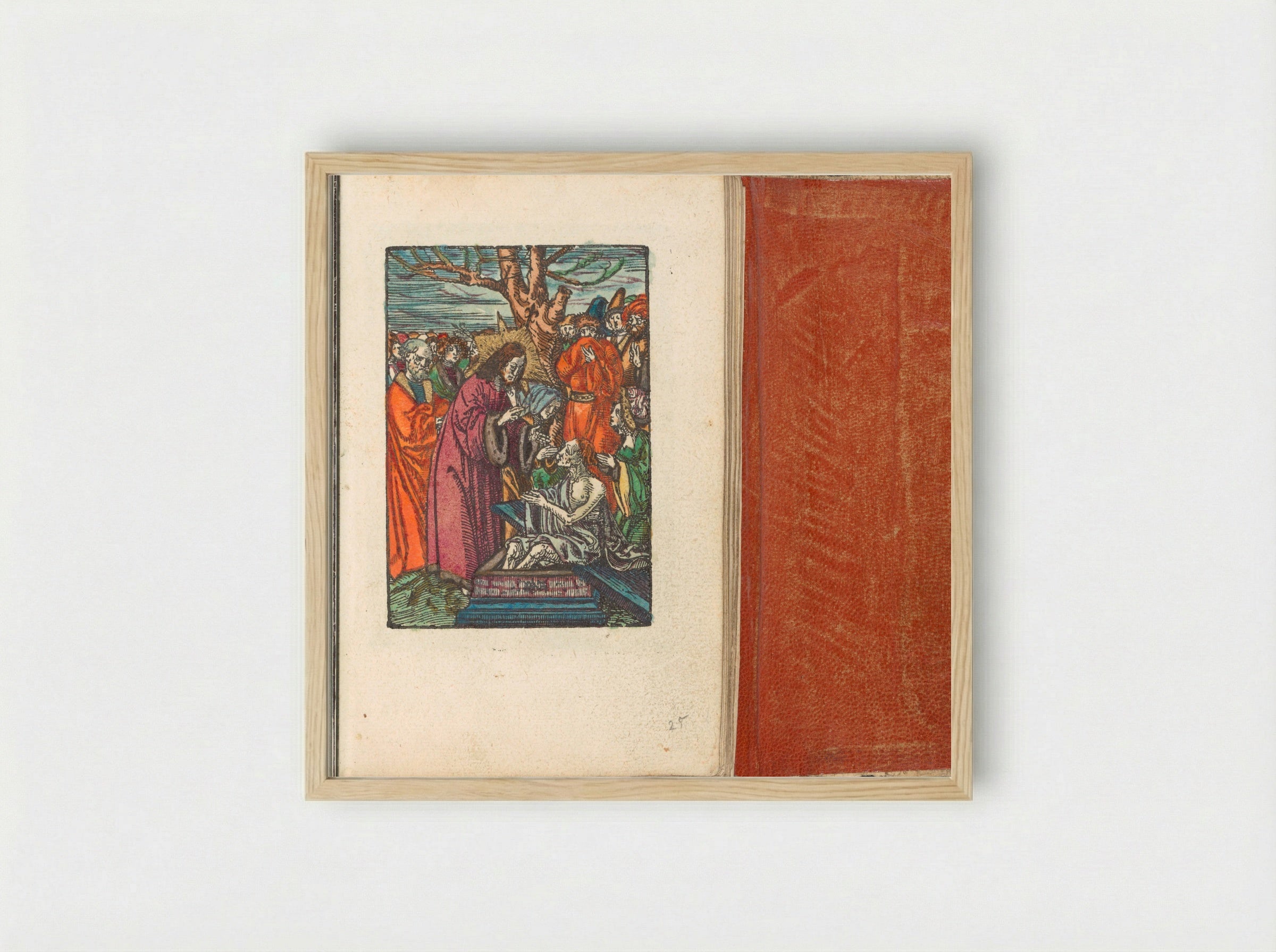 Opwekking van Lazarus - Doen Pietersz. - Framed Print Wood