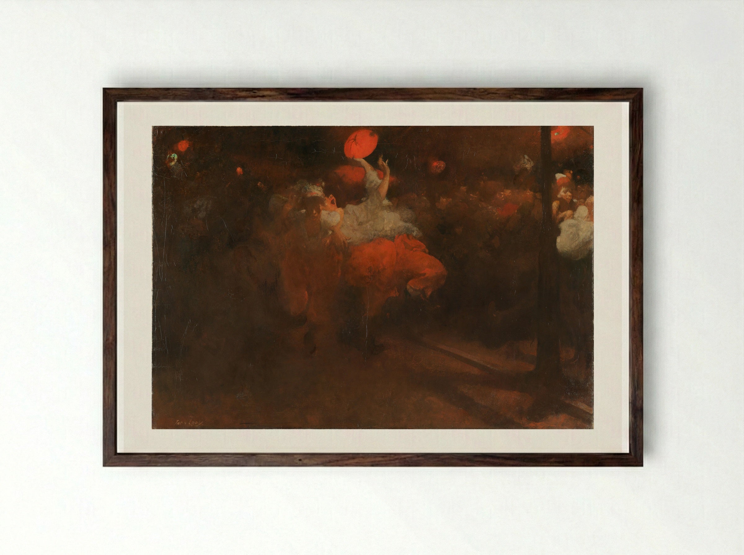 Oranjefeest - Jacobus van Looy - Framed Print Dark Wood