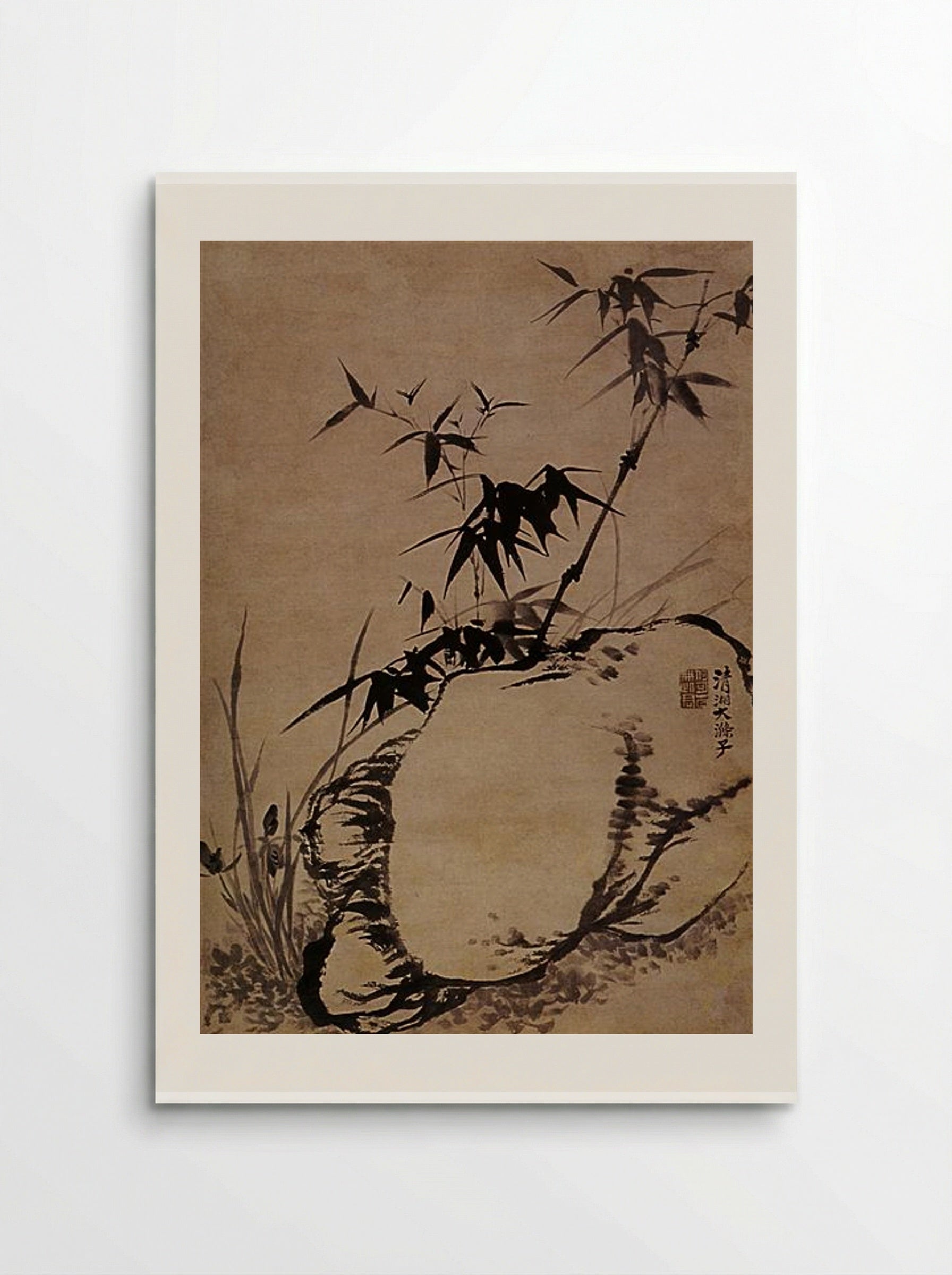Orchids, Bamboo, and Rock - Shitao - Poster