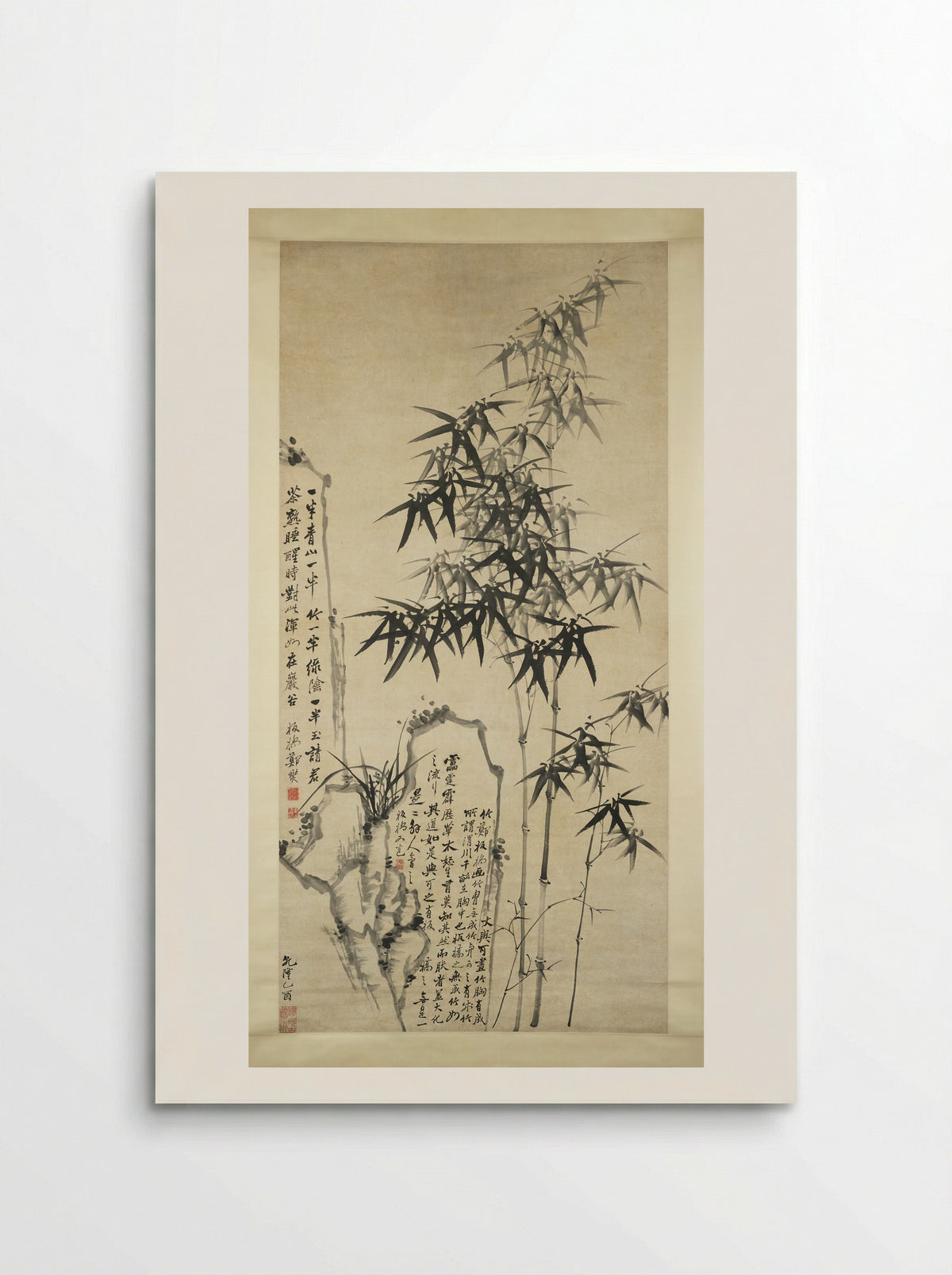 Orchids and Bamboo - Zheng Xie - Poster