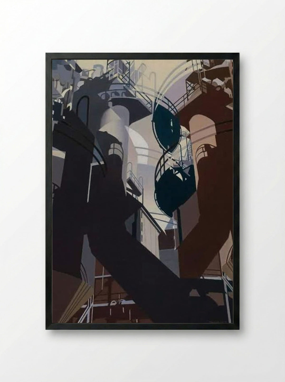 Ore Into Iron - Charles Sheeler - Framed Print Black