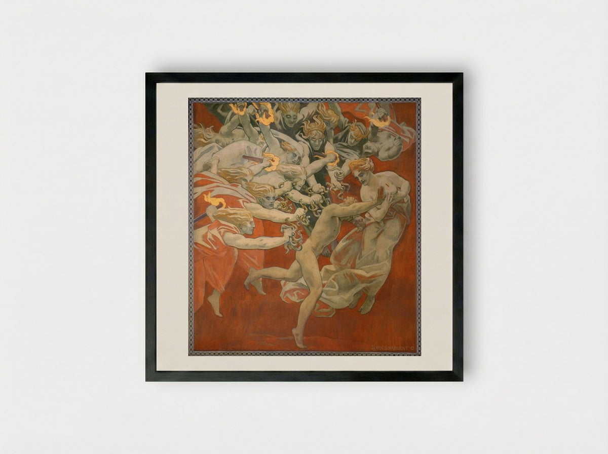 Orestes Pursued by the Furies - John Singer Sargent - Framed Print Black