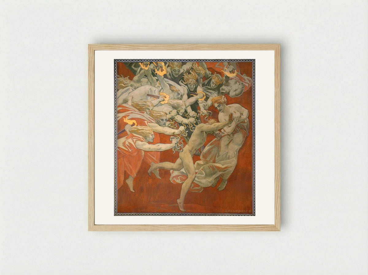 Orestes Pursued by the Furies - John Singer Sargent - Framed Print Wood