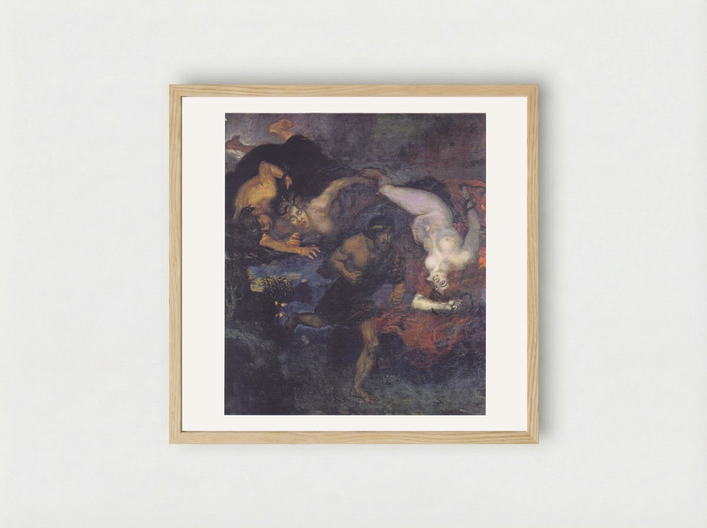 Orestes and the Erinyes - Franz von Stuck - Framed Print Wood