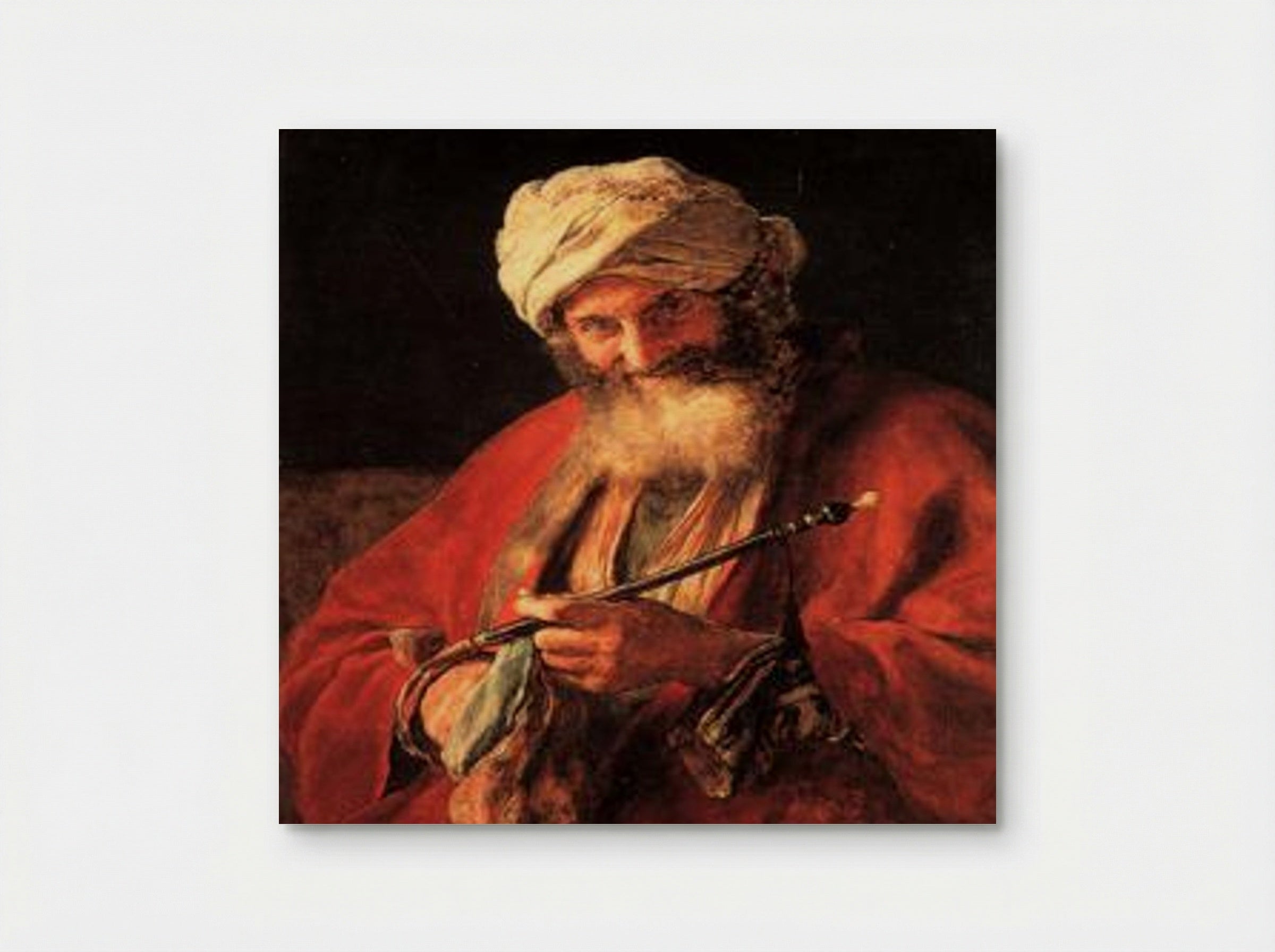 Oriental Man with a Pipe - Nikolaos Gyzis - Poster