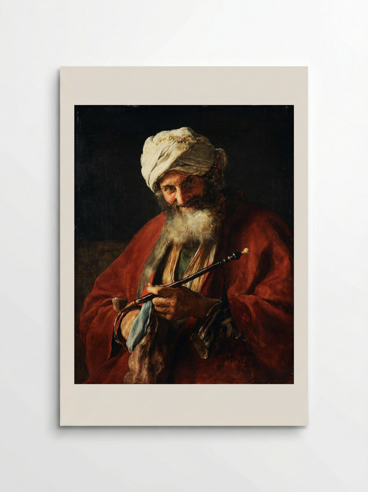 Oriental Man with a Pipe - Nikolaos Gyzis - Poster