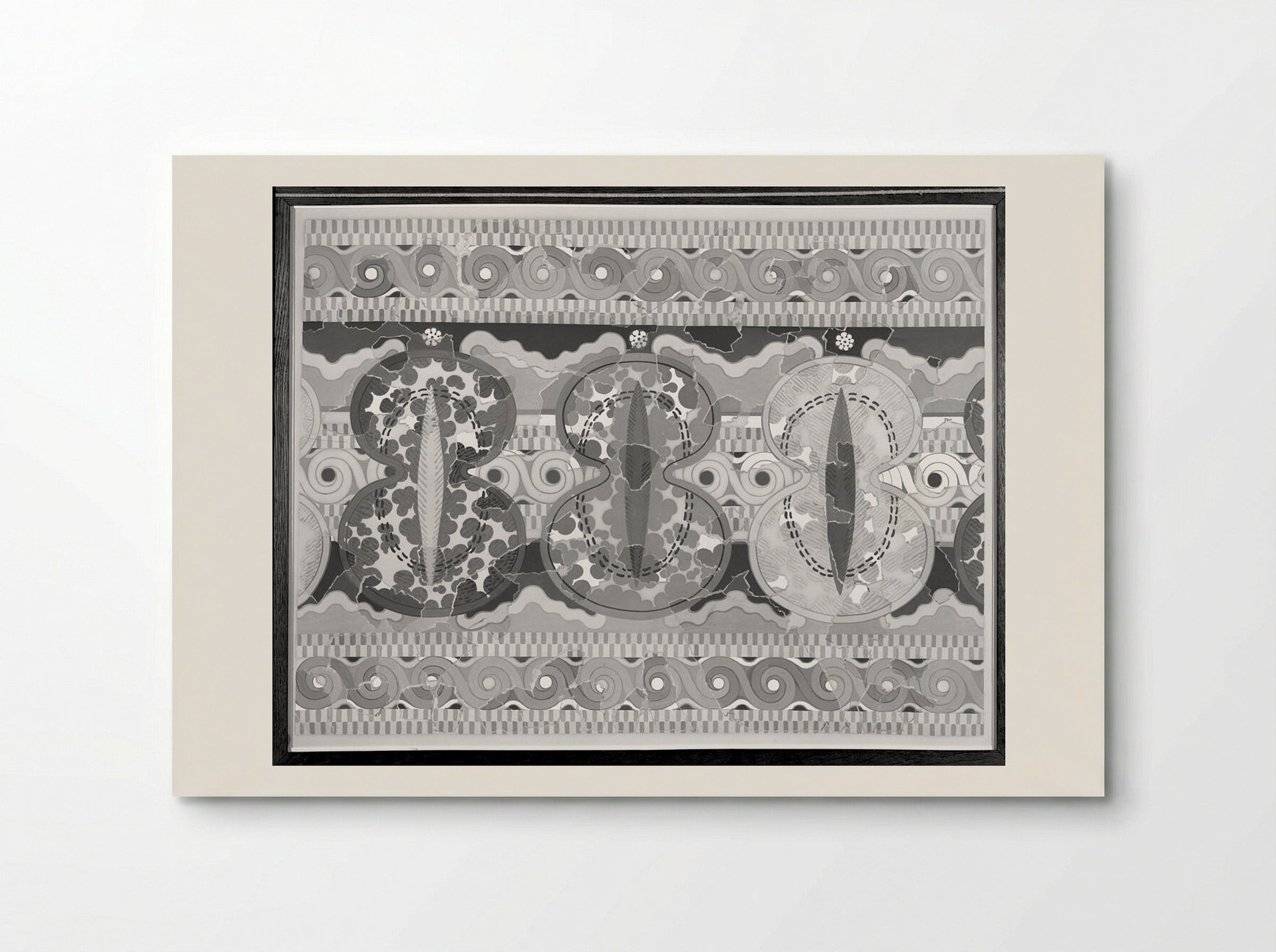 Ornamental Frieze (after a fresco from the Palace of Tiryns, Argolis) - Fine Art Print - Poster