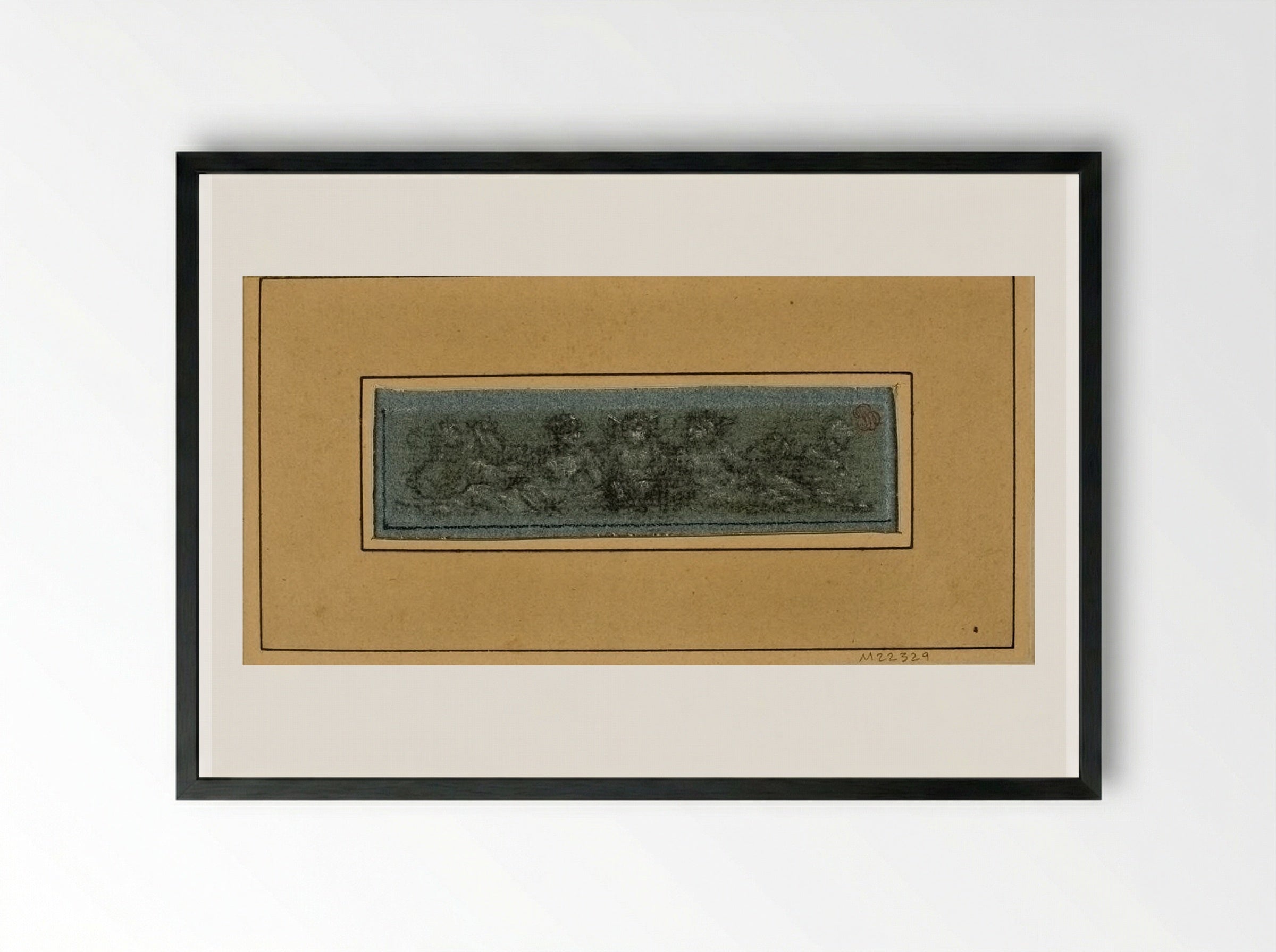 Ornamental Frieze of Putti - Pierre-Paul Prud'hon - Framed Print Black