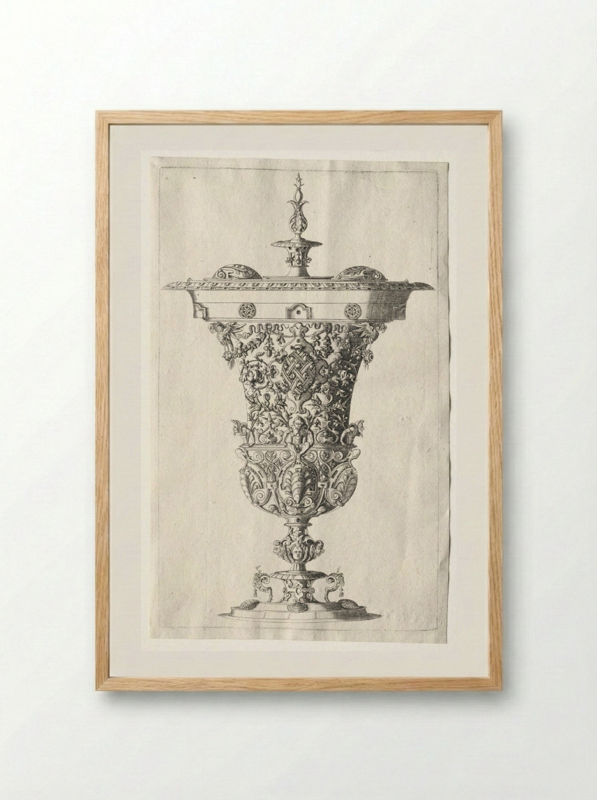 Ornamental Vase - Wenzel Jamnitzer I - Framed Print Wood