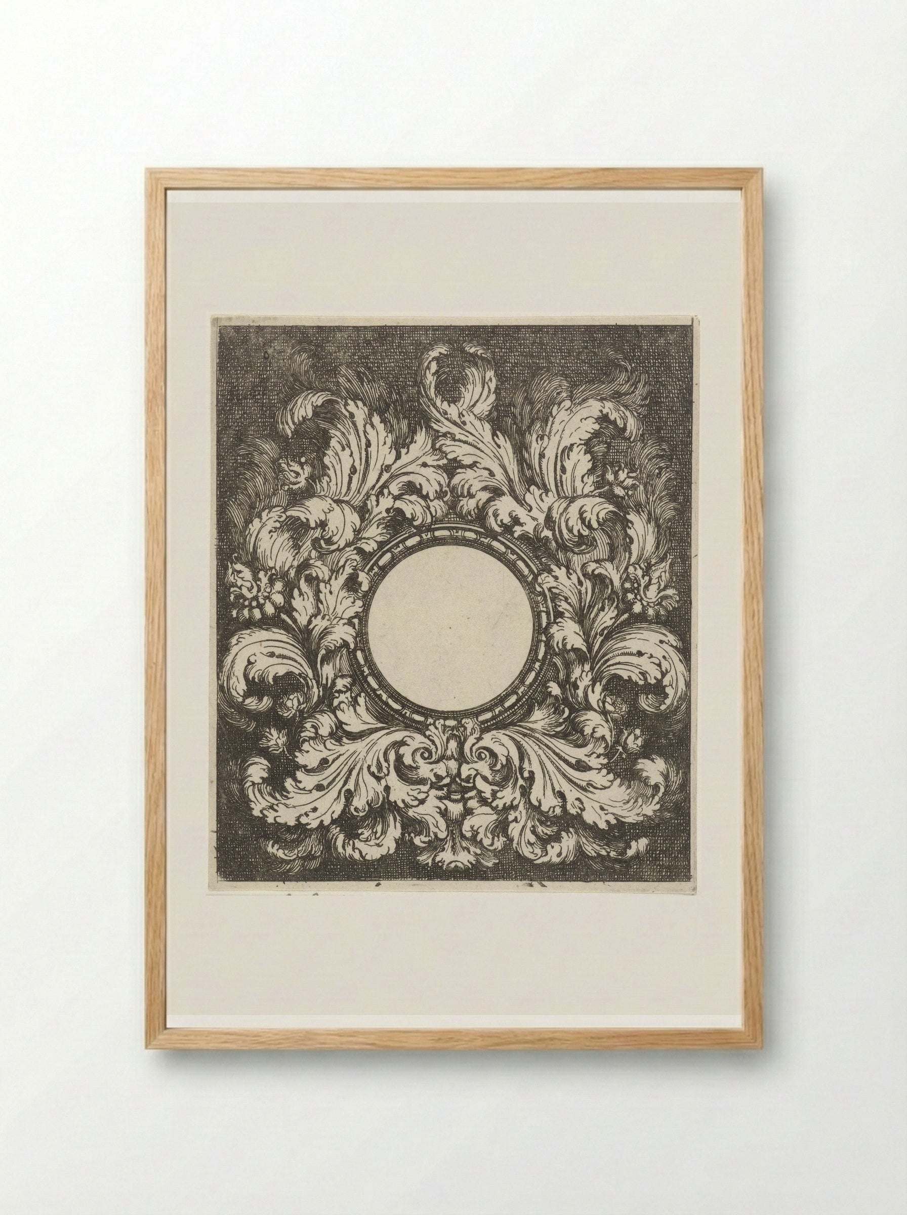 Ornamenteel medaillon - Gerard de Lairesse - Framed Print Wood