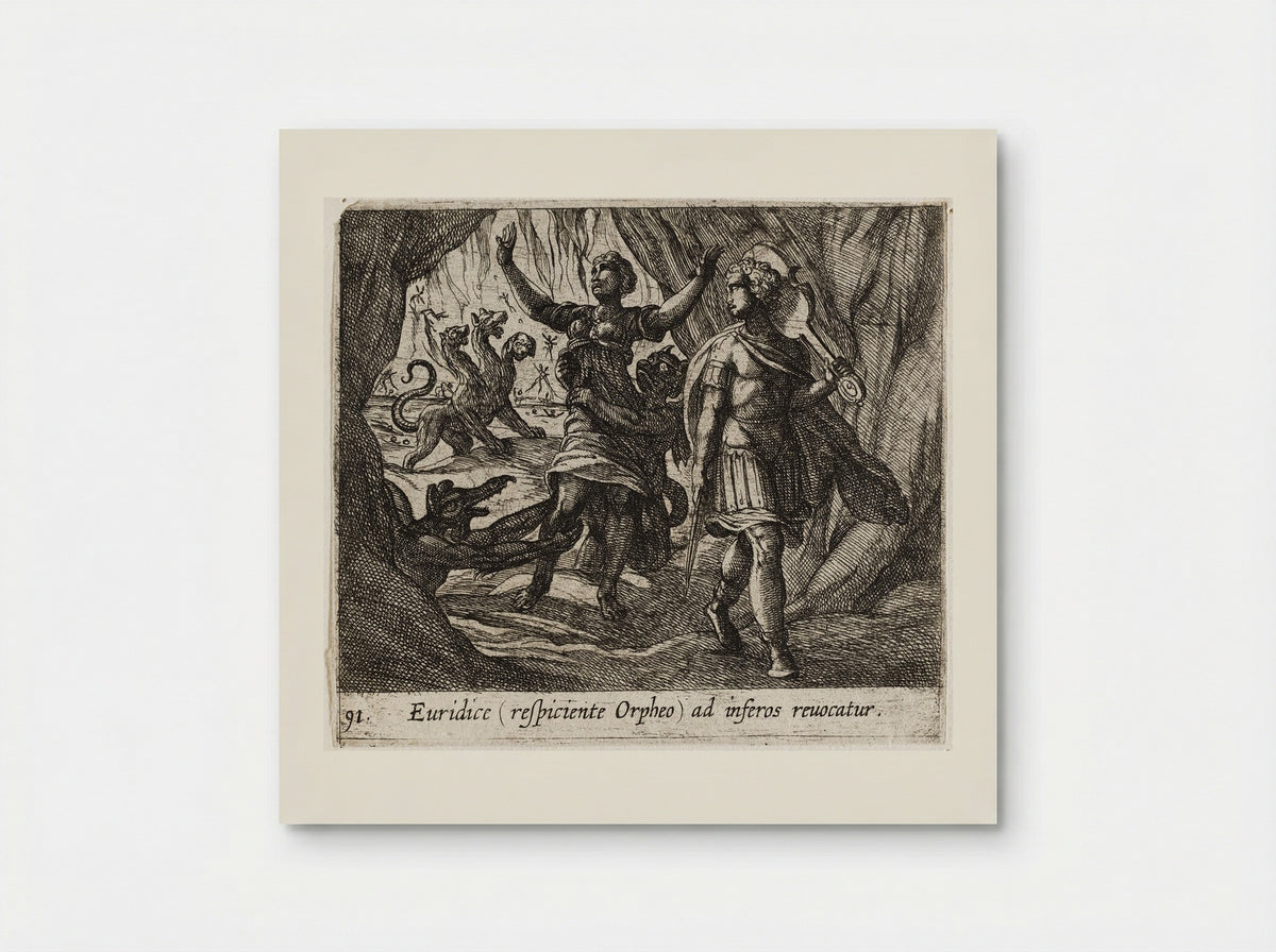 Orpheus Looking Back at Eurydice - Antonio Tempesta - Poster