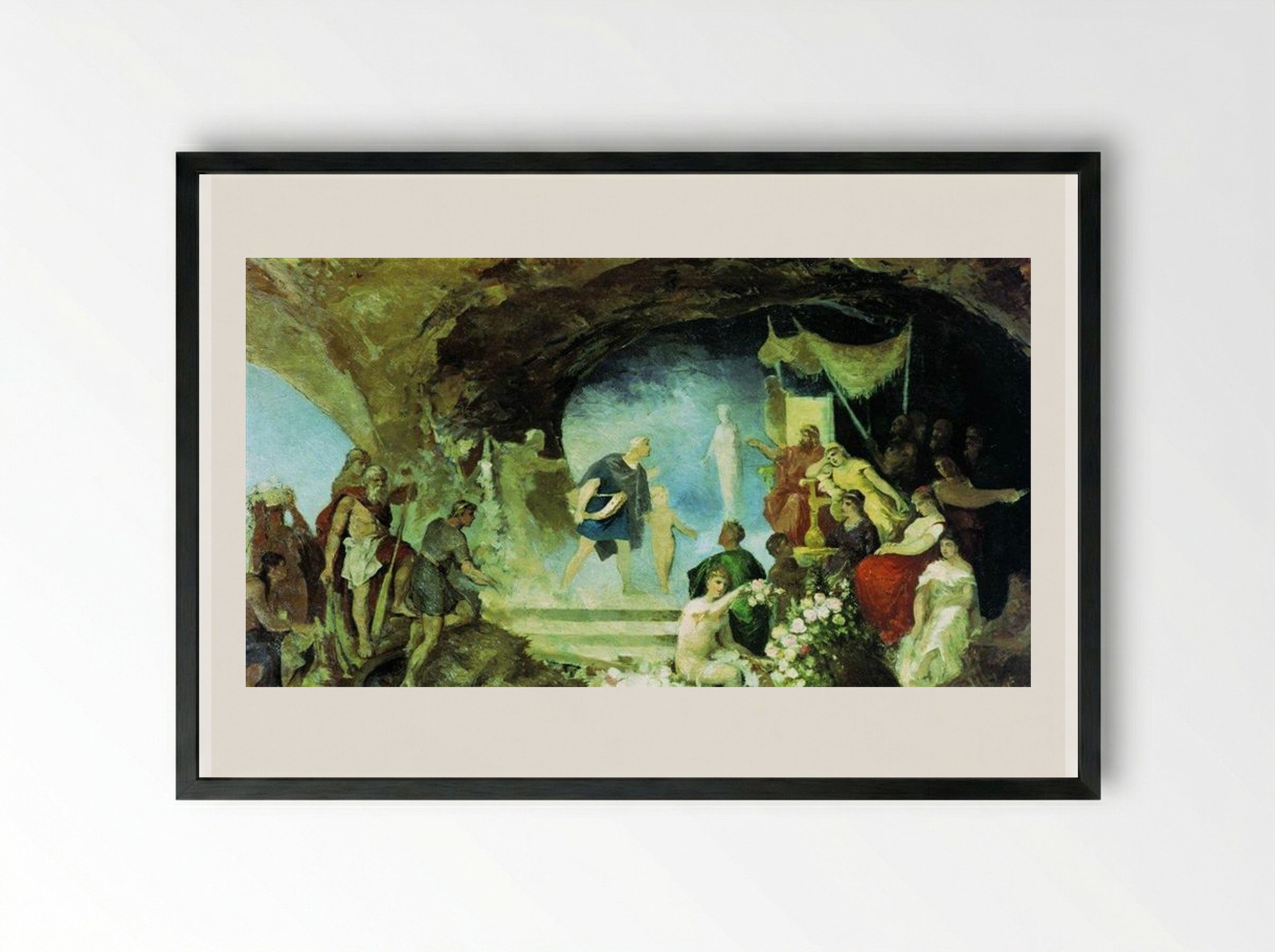Orpheus in the Underworld - Henryk Siemiradzki - Framed Print Black