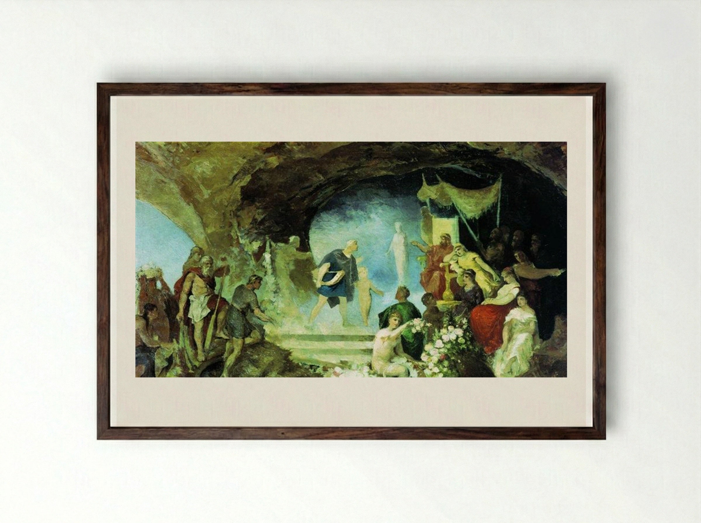 Orpheus in the Underworld - Henryk Siemiradzki - Framed Print Dark Wood