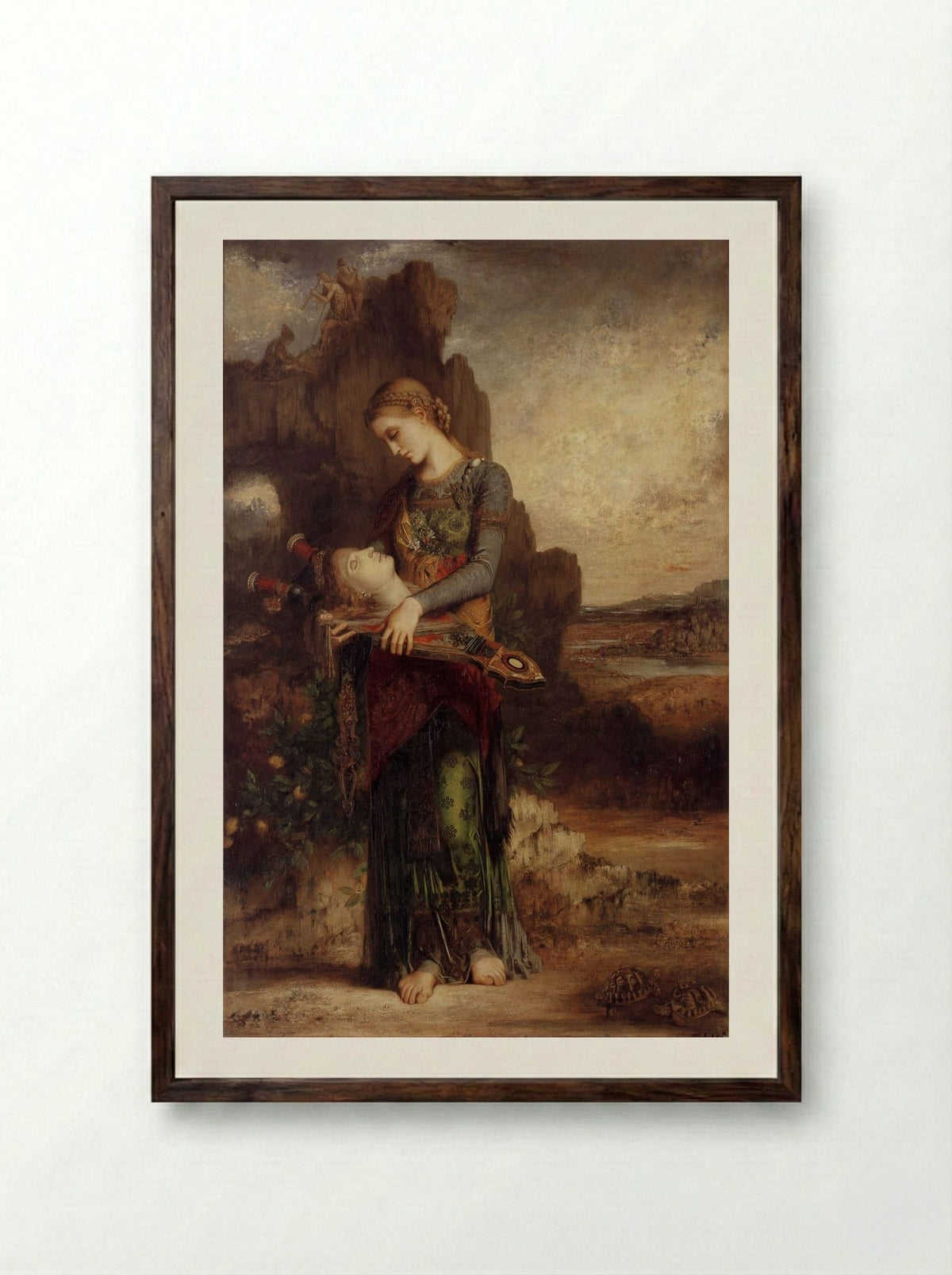Orpheus - Gustave Moreau - Framed Print Dark Wood