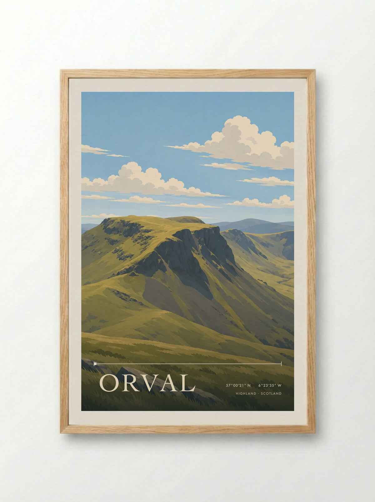 Orval, Highland | Travel Poster - Framed Print Wood
