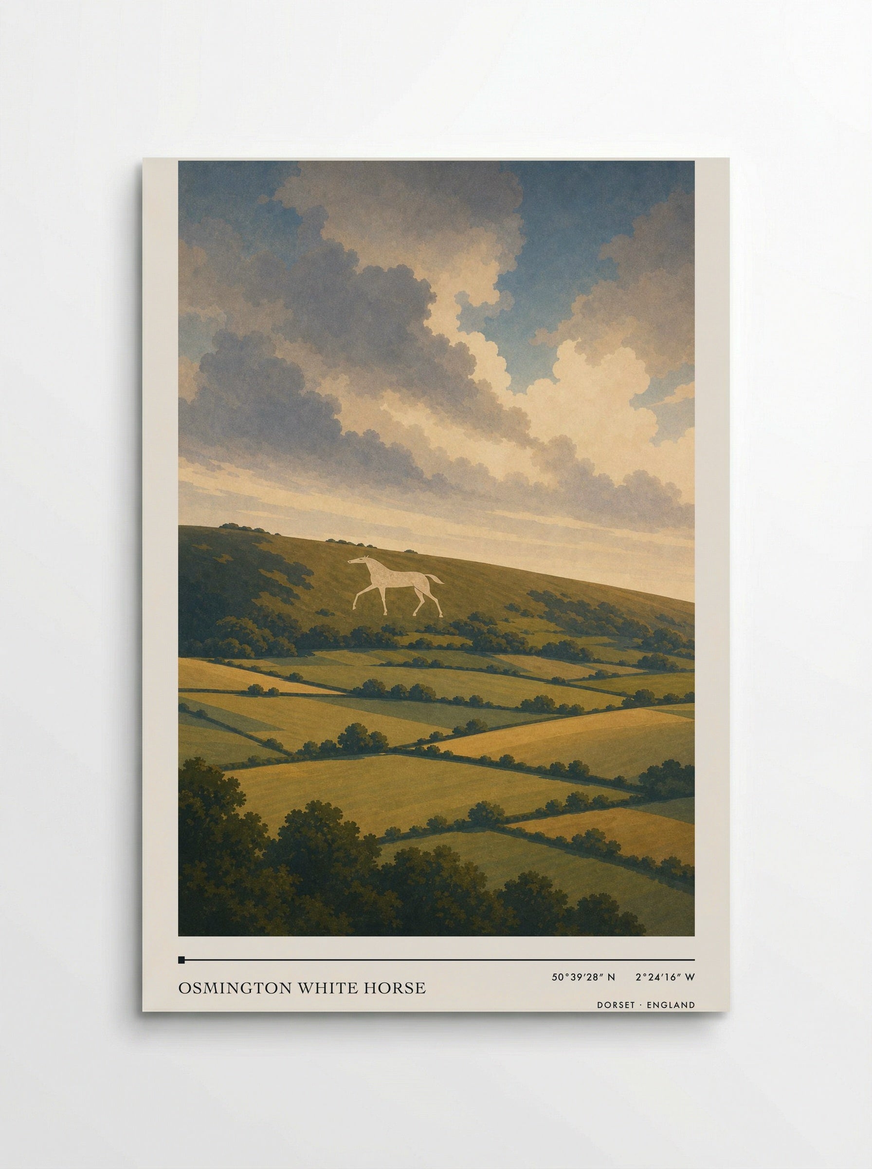 Osmington White Horse Dorset England Travel Poster - Poster