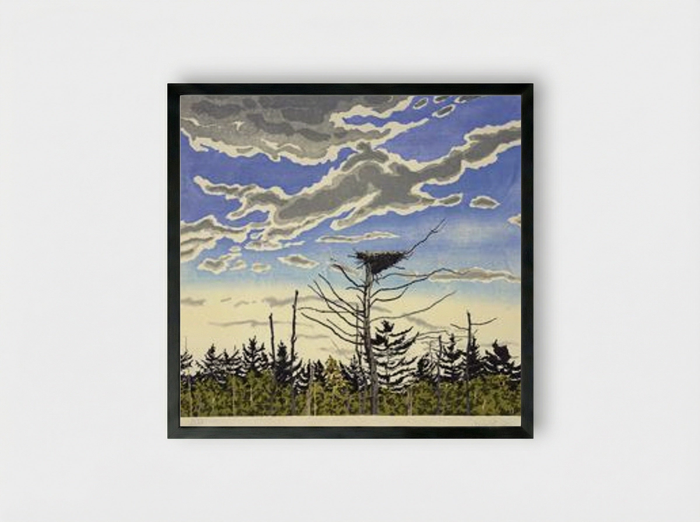 Osprey’s Nest - Neil Welliver - Framed Print Black