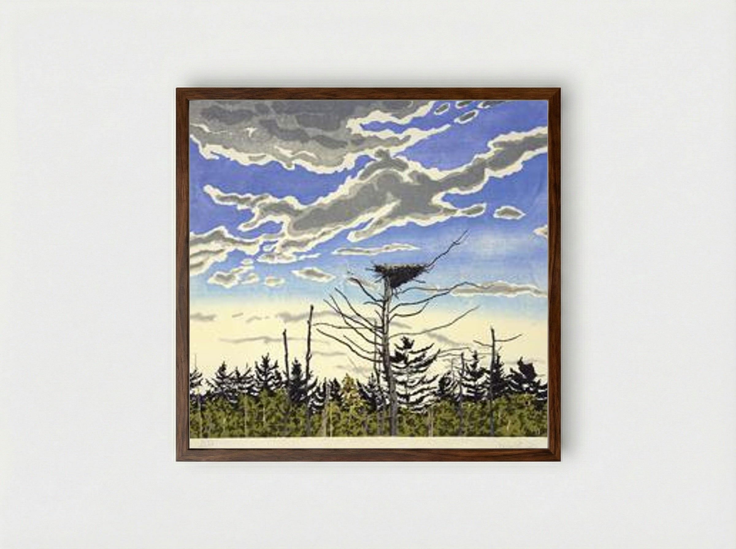 Osprey’s Nest - Neil Welliver - Framed Print Dark Wood