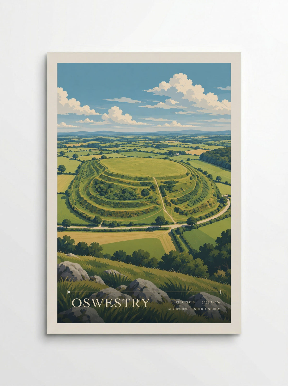 Oswestry, Shropshire | Travel Poster - Poster