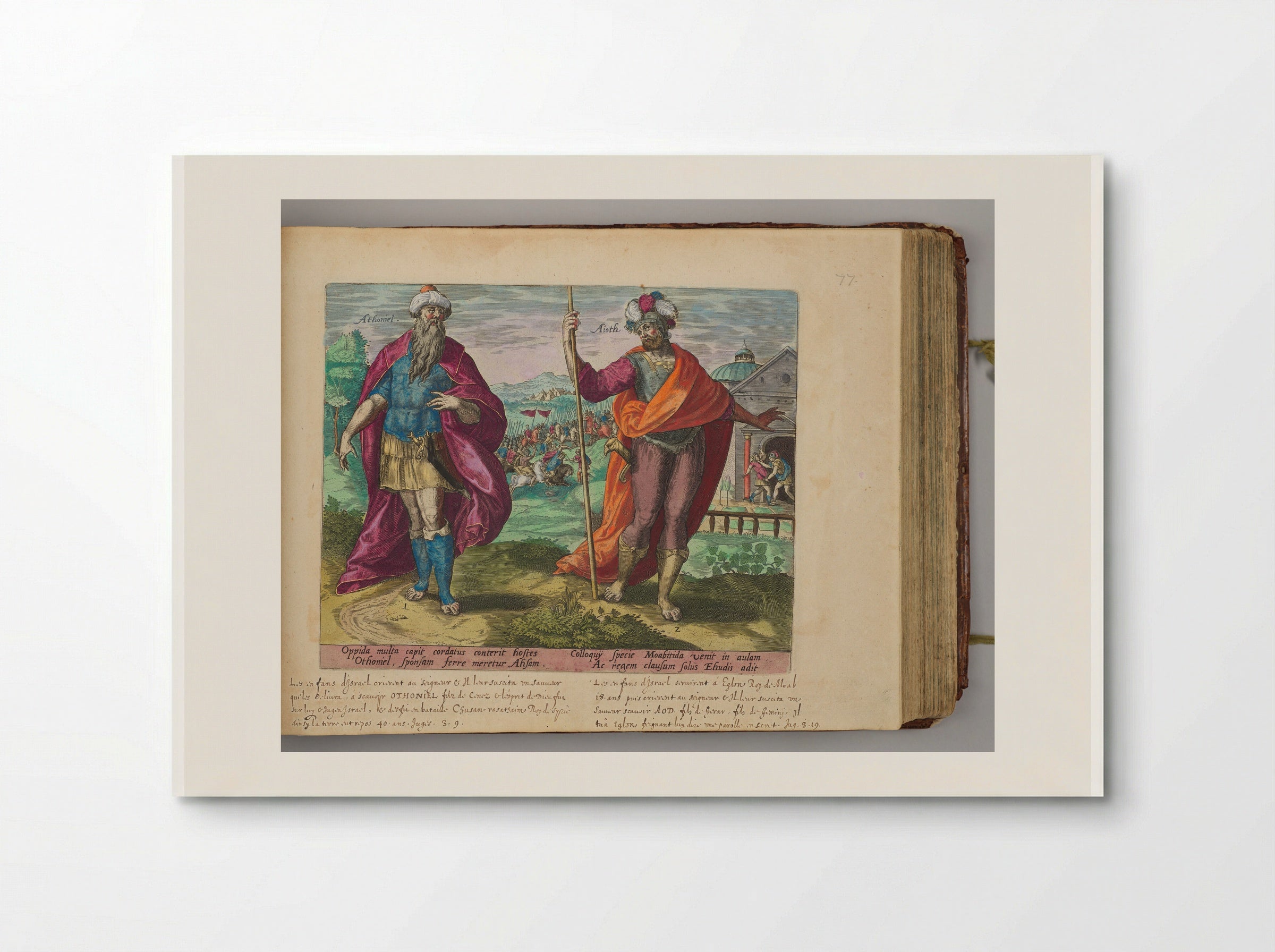 Othniel and Ehud - Hans Collaert the Elder - Poster