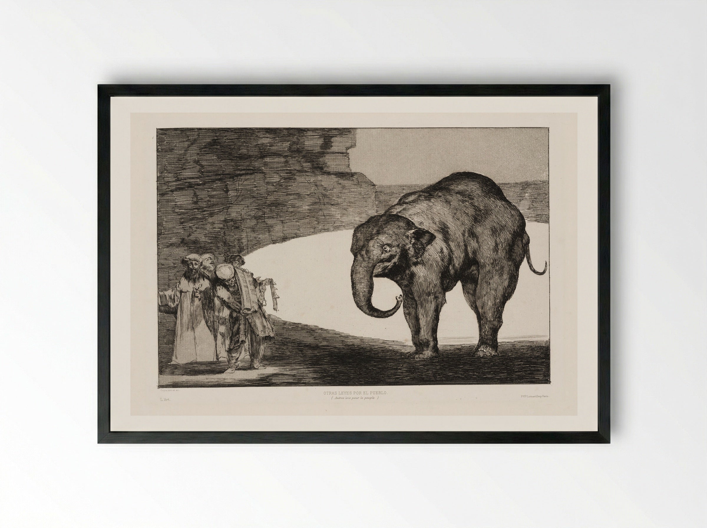 Otras leyes por el pueblo - Francisco José de Goya y Lucientes - Framed Print Black
