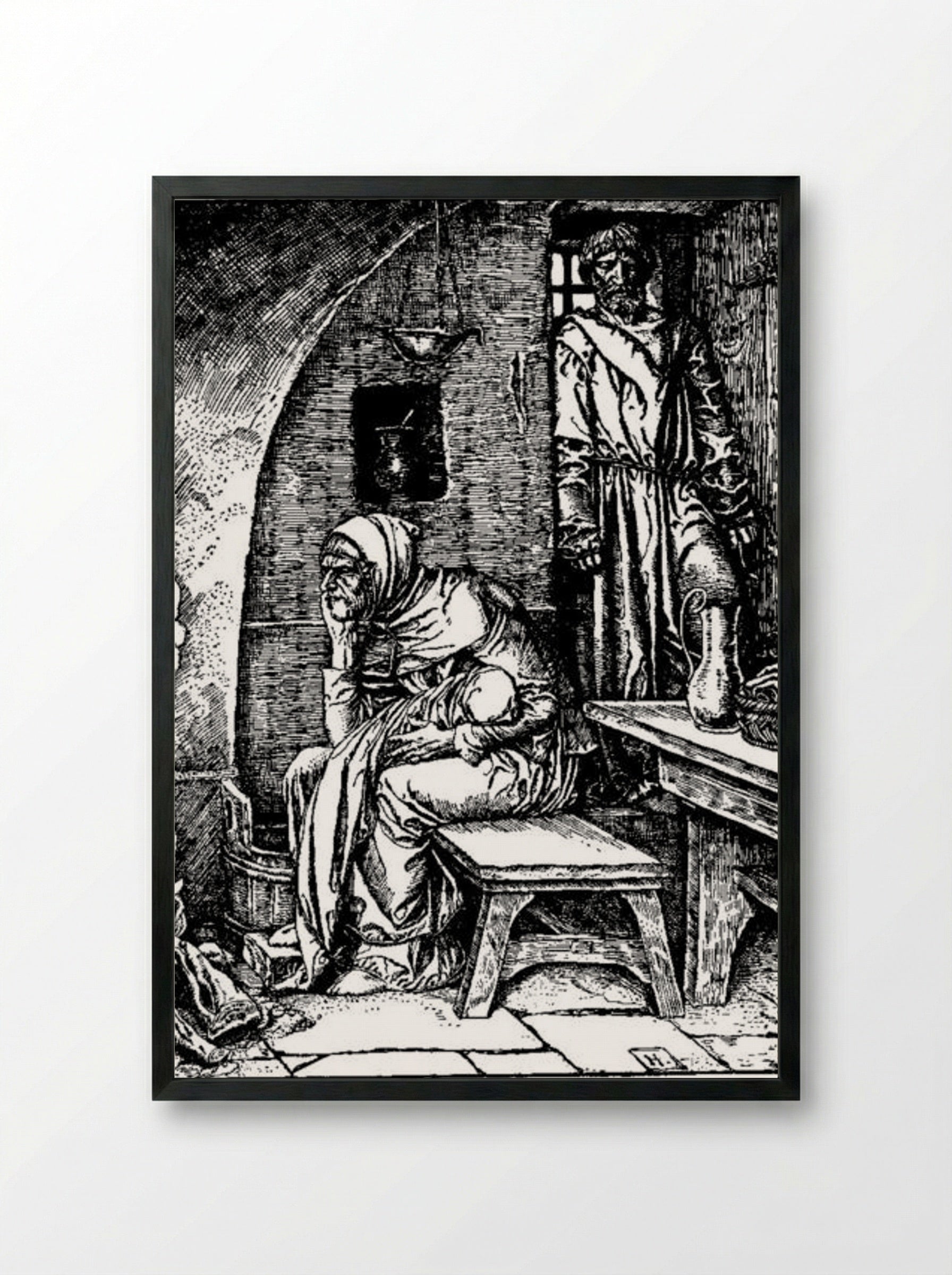 Otto of the Silver Hand - Howard Pyle - Framed Print Black