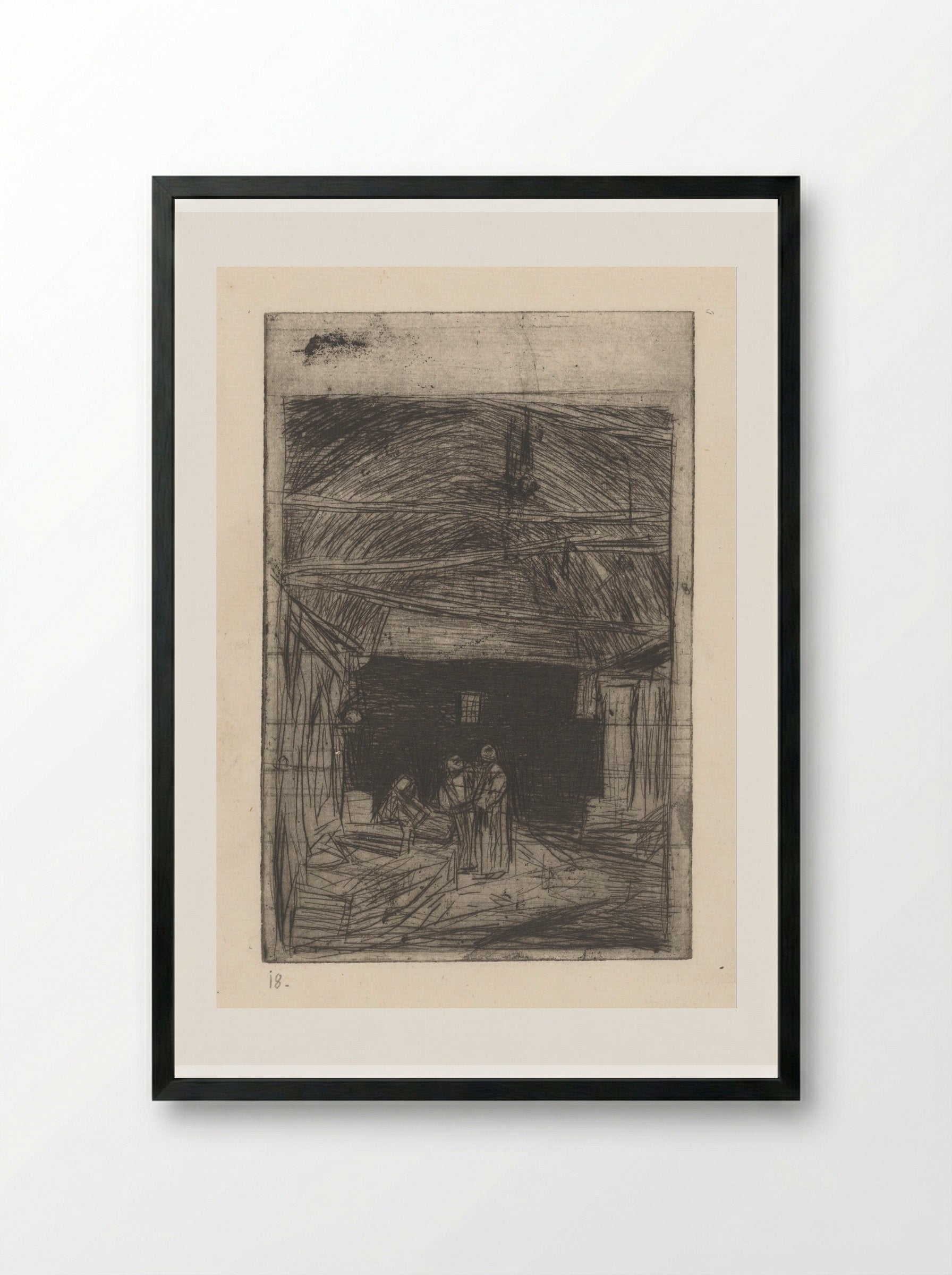 Ottomaanse bazaar - Marius Bauer - Framed Print Black