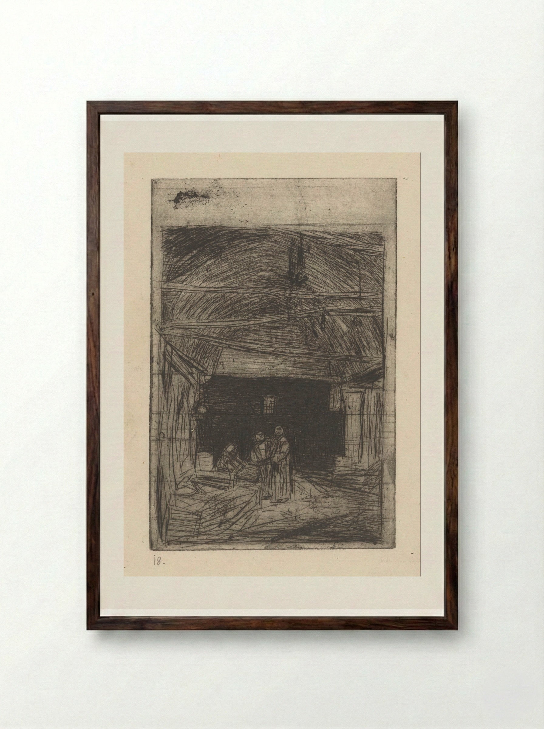 Ottomaanse bazaar - Marius Bauer - Framed Print Dark Wood