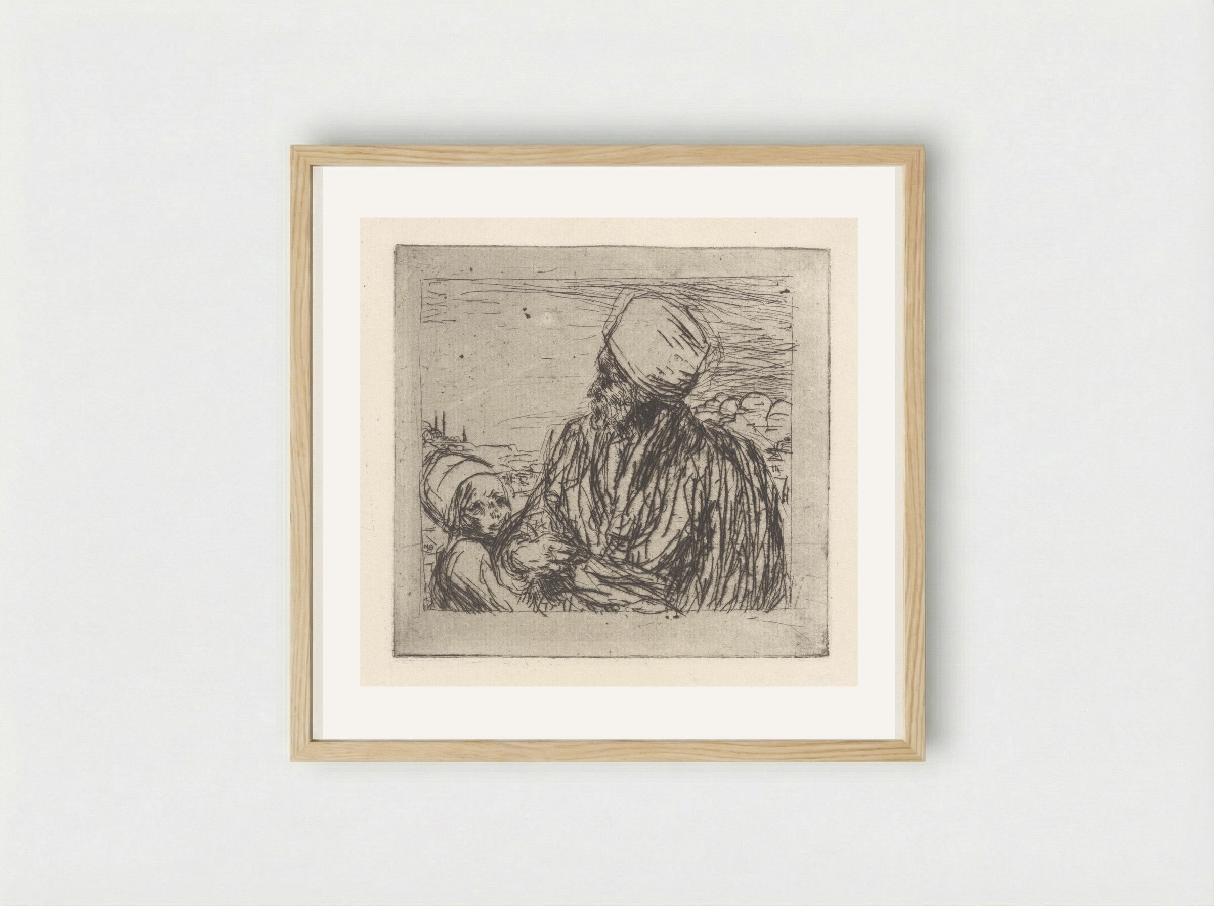 Ottomaanse man en jongen - Marius Bauer - Framed Print Wood