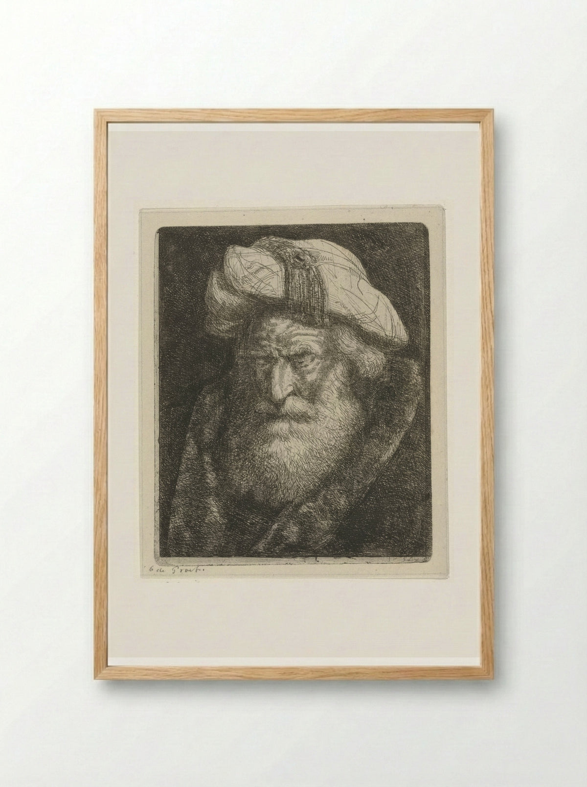 Oude man met baard - Jacobus Ludovicus Cornet - Framed Print Wood