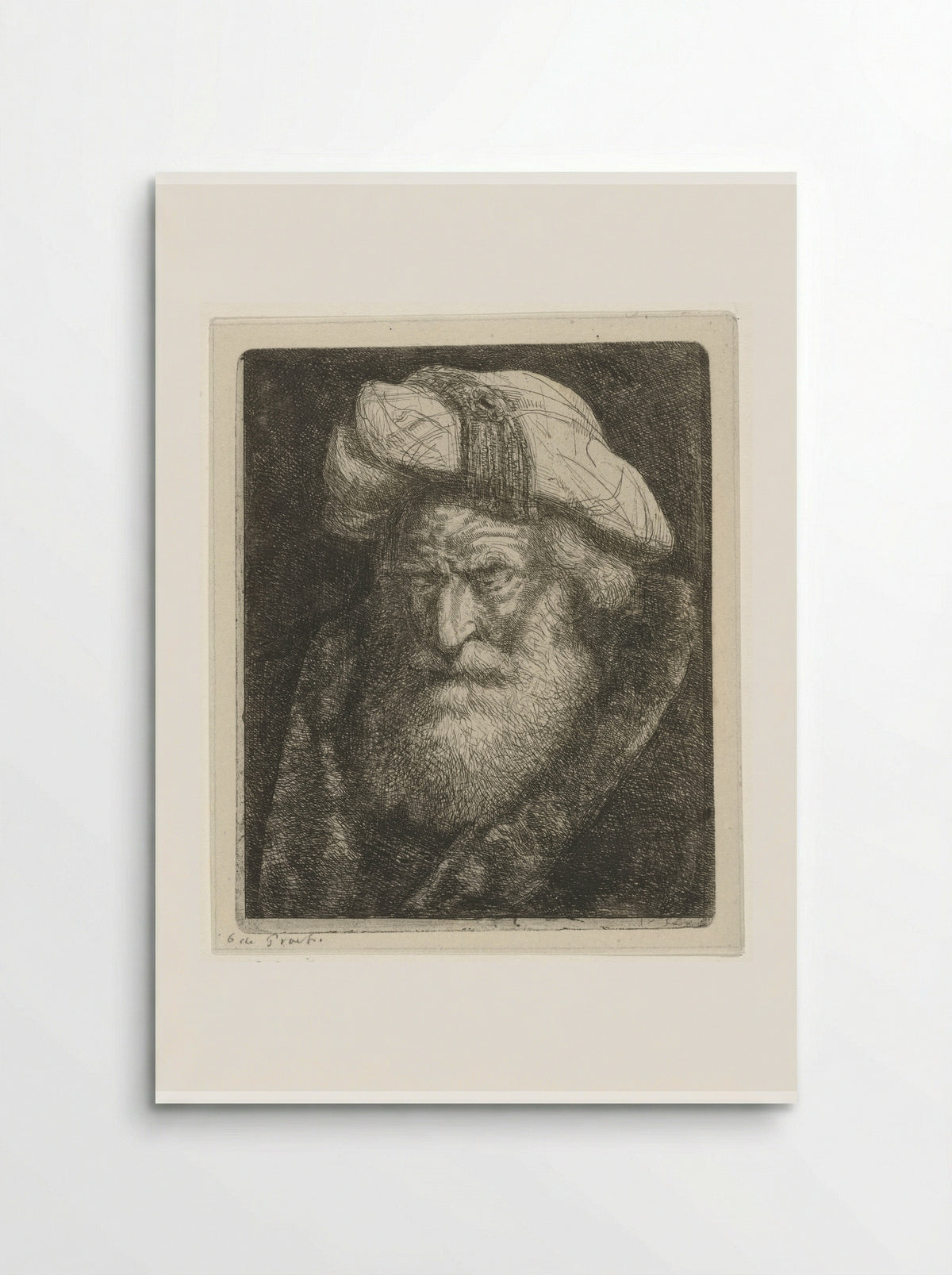 Oude man met baard - Jacobus Ludovicus Cornet - Poster