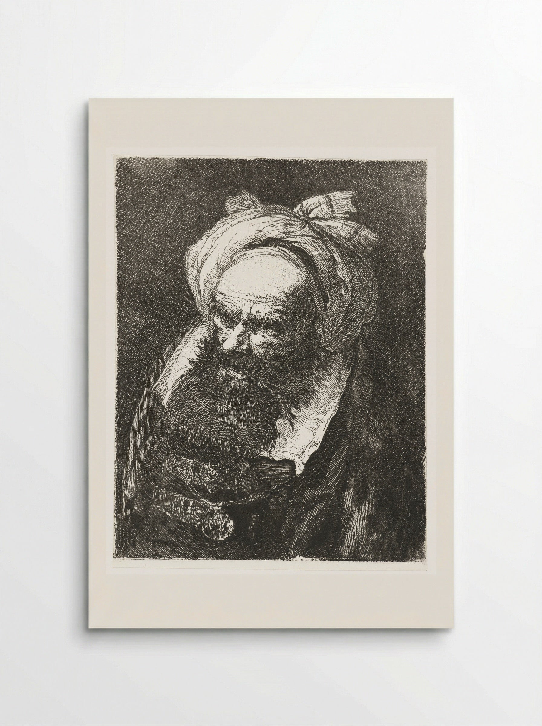 Oude man met tulband (Old Man with Turban) - Giovanni Domenico Tiepolo - Poster