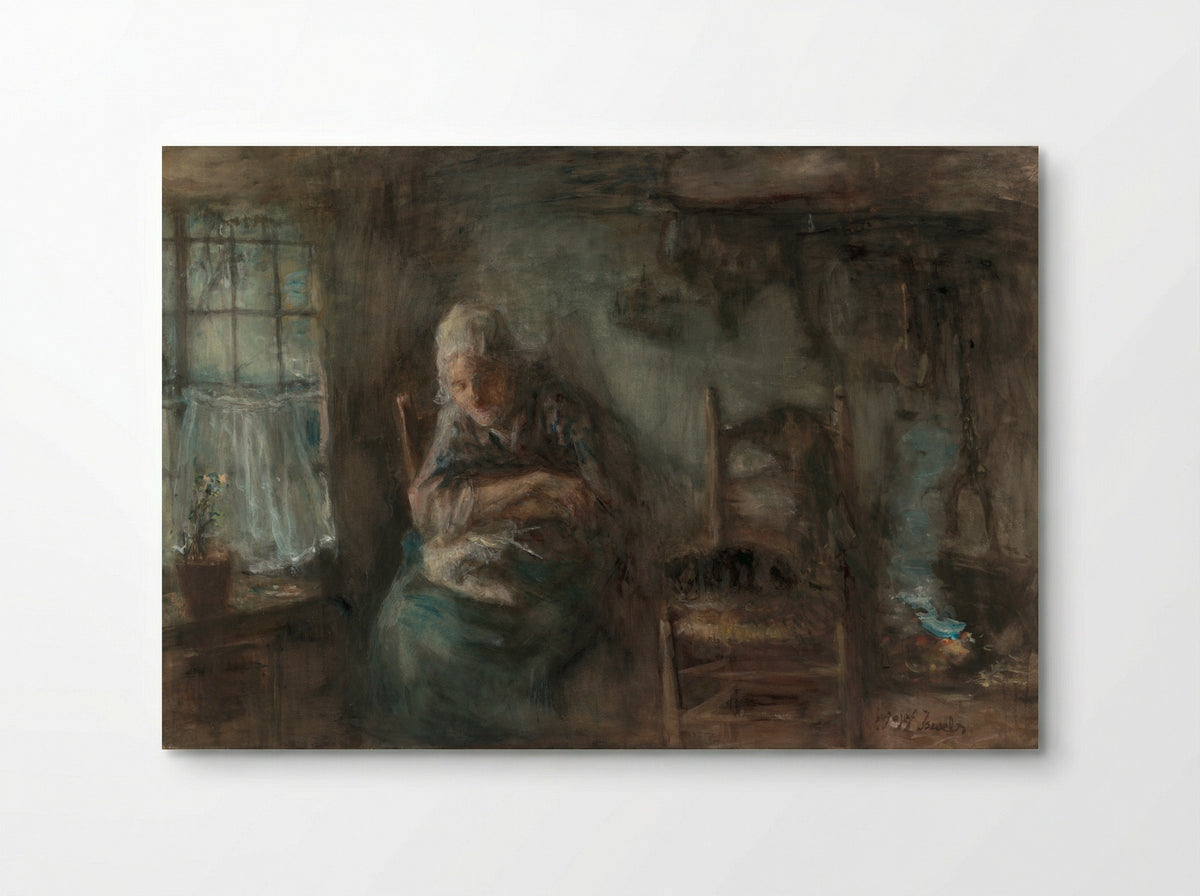 Oude vissersvrouw - Jozef Israëls - Poster