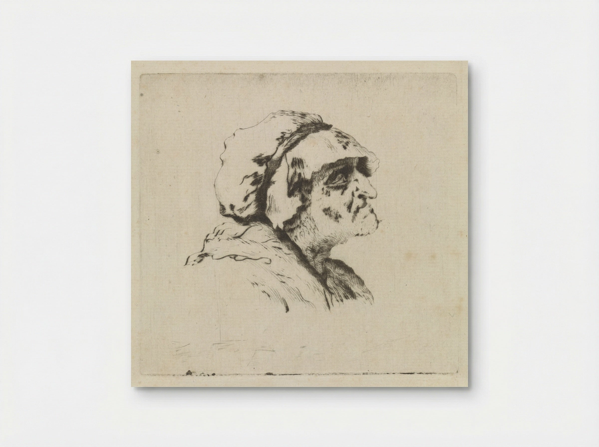 Oude vrouw, naar rechts - Hendrik van Maarseveen - Poster