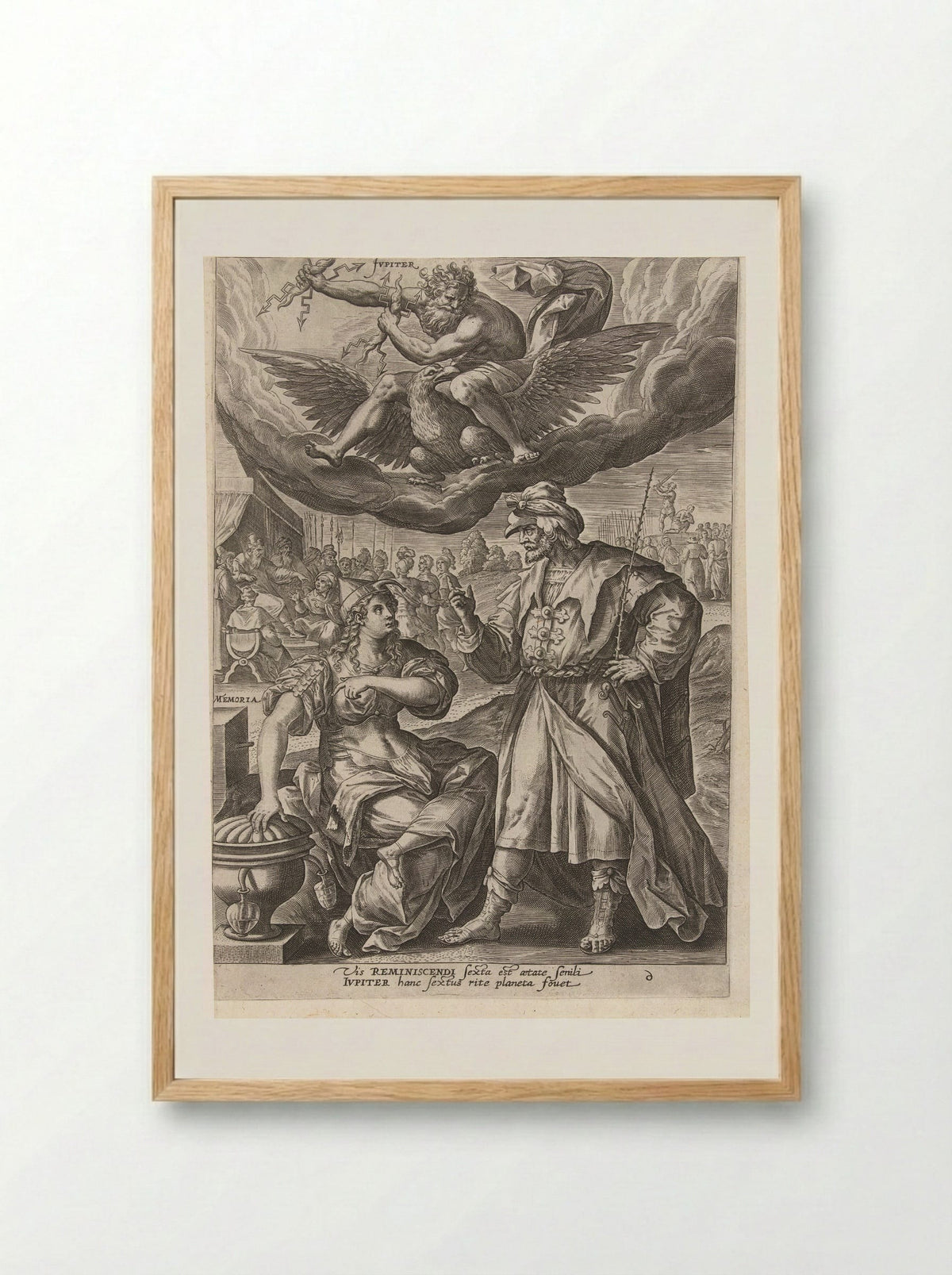 Ouderdom onder invloed van Jupiter - Gerard de Jode - Framed Print Wood